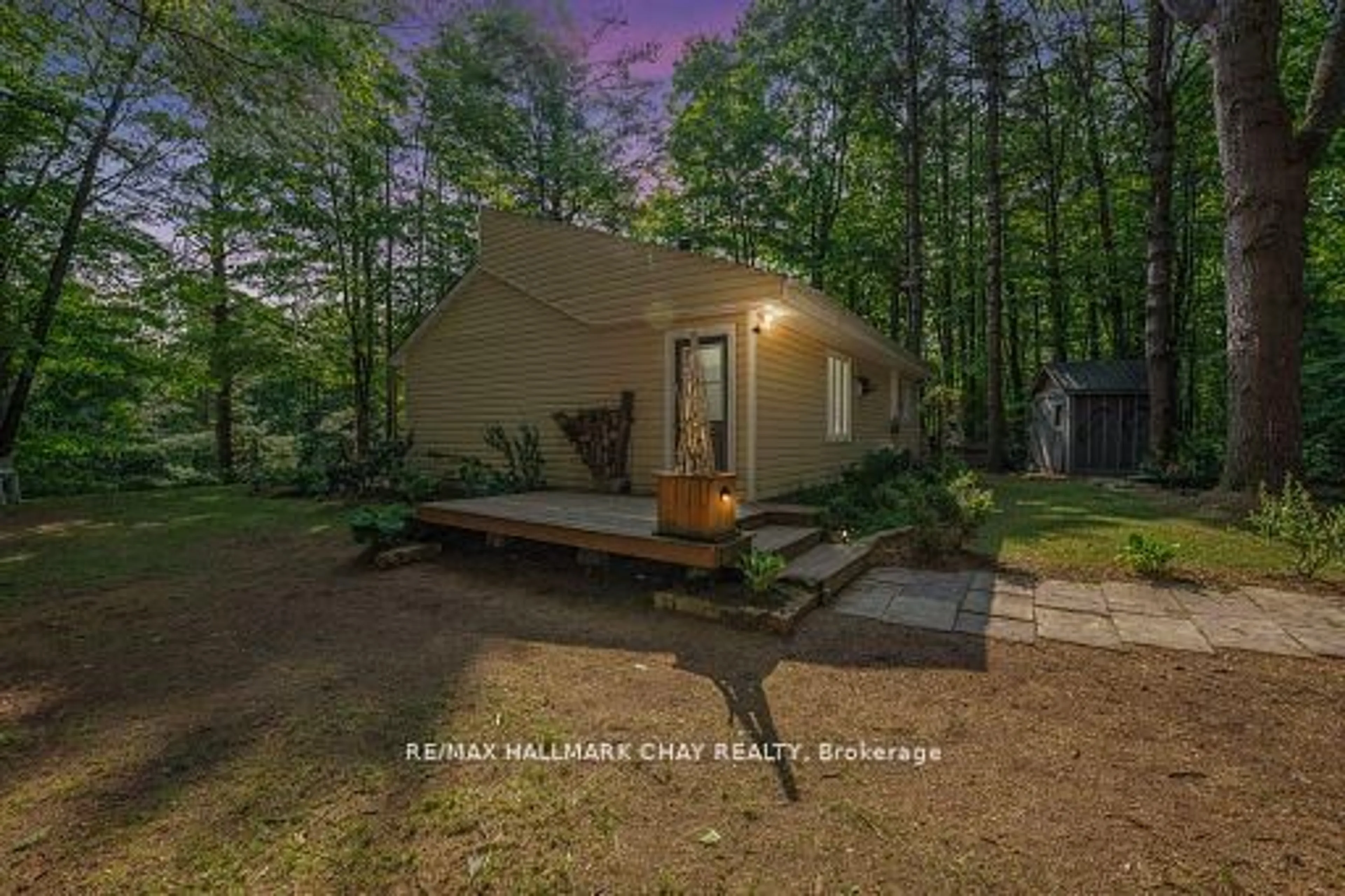 A pic from outside/outdoor area/front of a property/back of a property/a pic from drone, forest/trees view for 4310 Canal Rd, Severn Ontario L0K 2B0