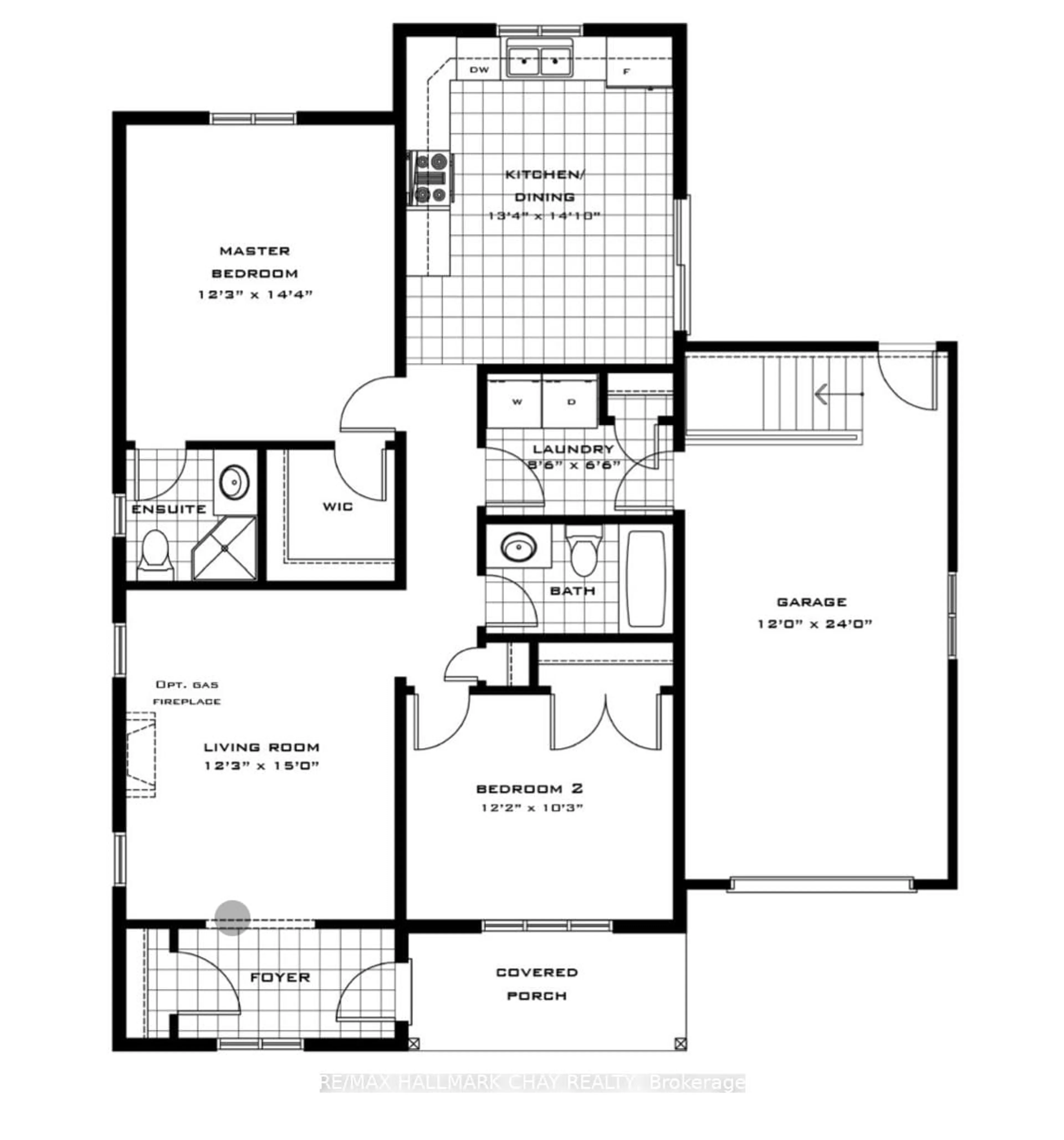Floor plan for Lot 95A Reynolds Dr, Ramara Ontario L3V 0L3