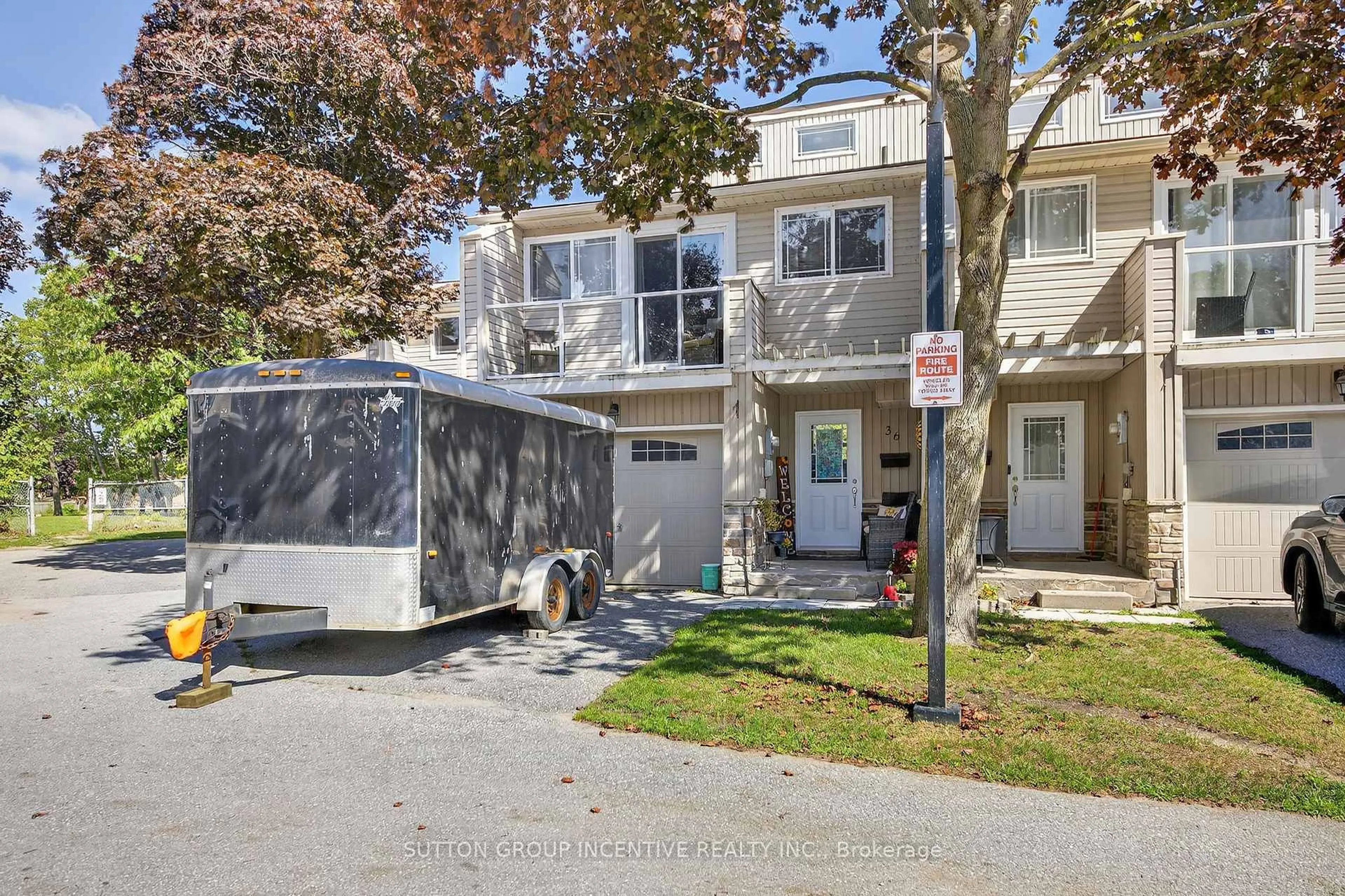 Home with vinyl exterior material, street for 12 Lankin Blvd #36, Orillia Ontario L3V 6T2
