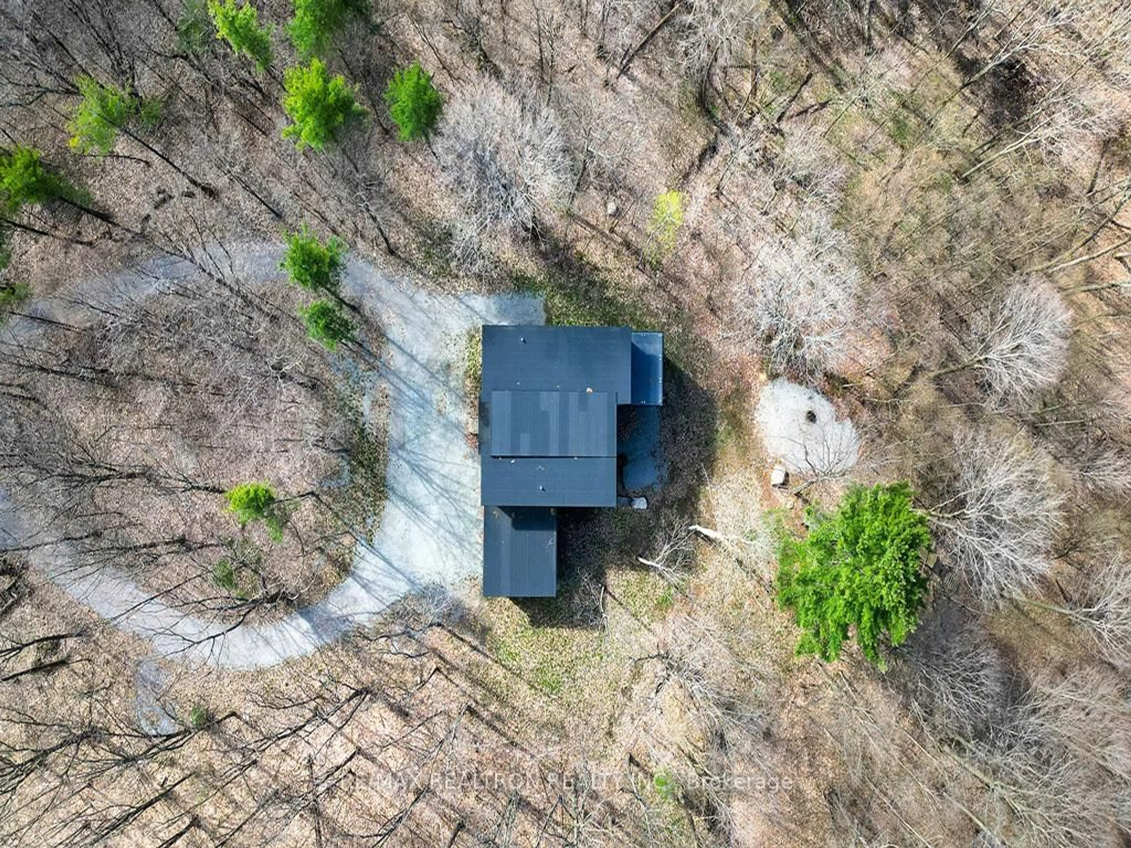 A pic from outside/outdoor area/front of a property/back of a property/a pic from drone, forest/trees view for 3328 4 Line, Oro-Medonte Ontario L0L 2L0