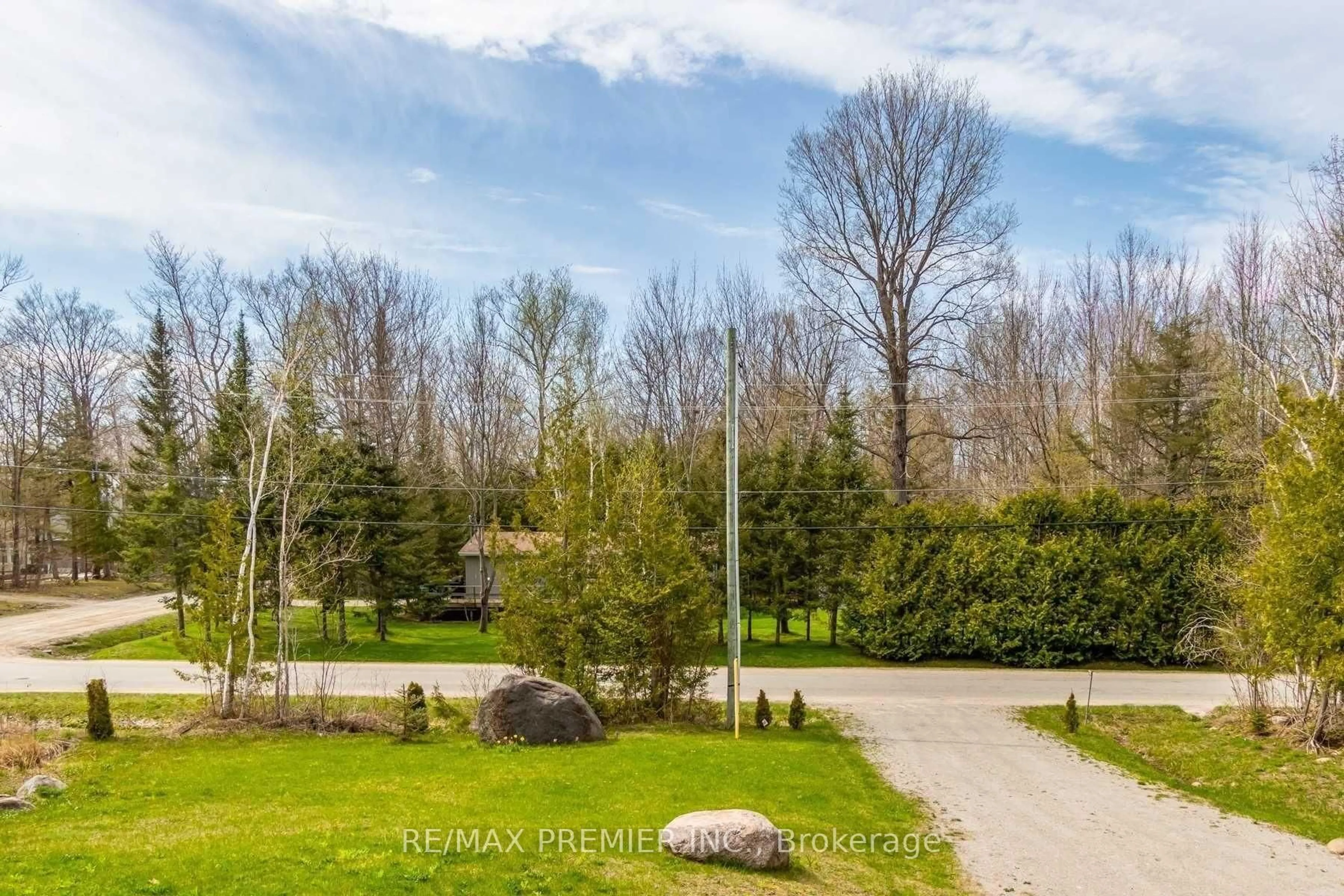 A pic from outside/outdoor area/front of a property/back of a property/a pic from drone, forest/trees view for 2288 Champlain Rd, Tiny Ontario L9M 0C6
