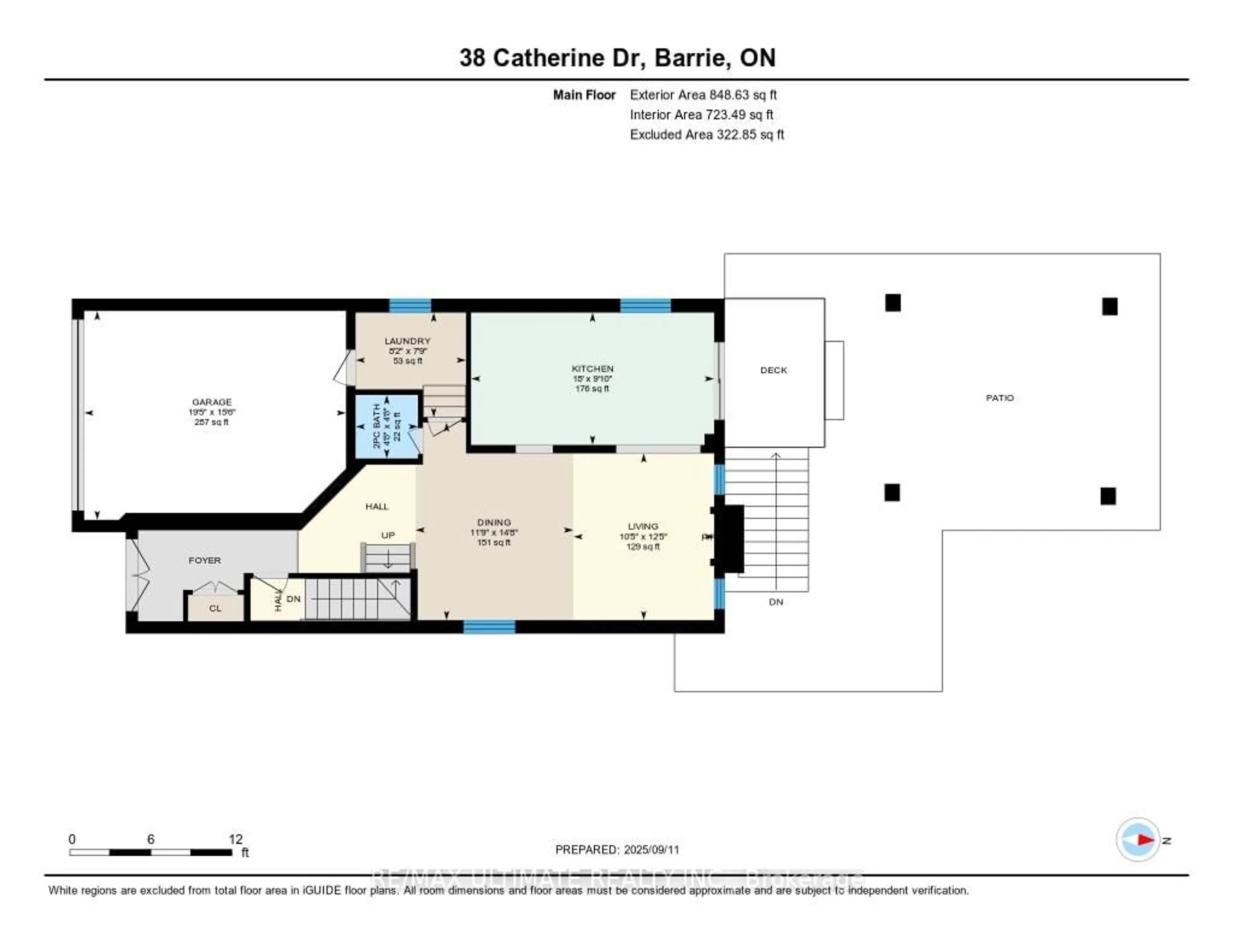 Floor plan for 38 Catherine Dr, Barrie Ontario L4N 6Z3