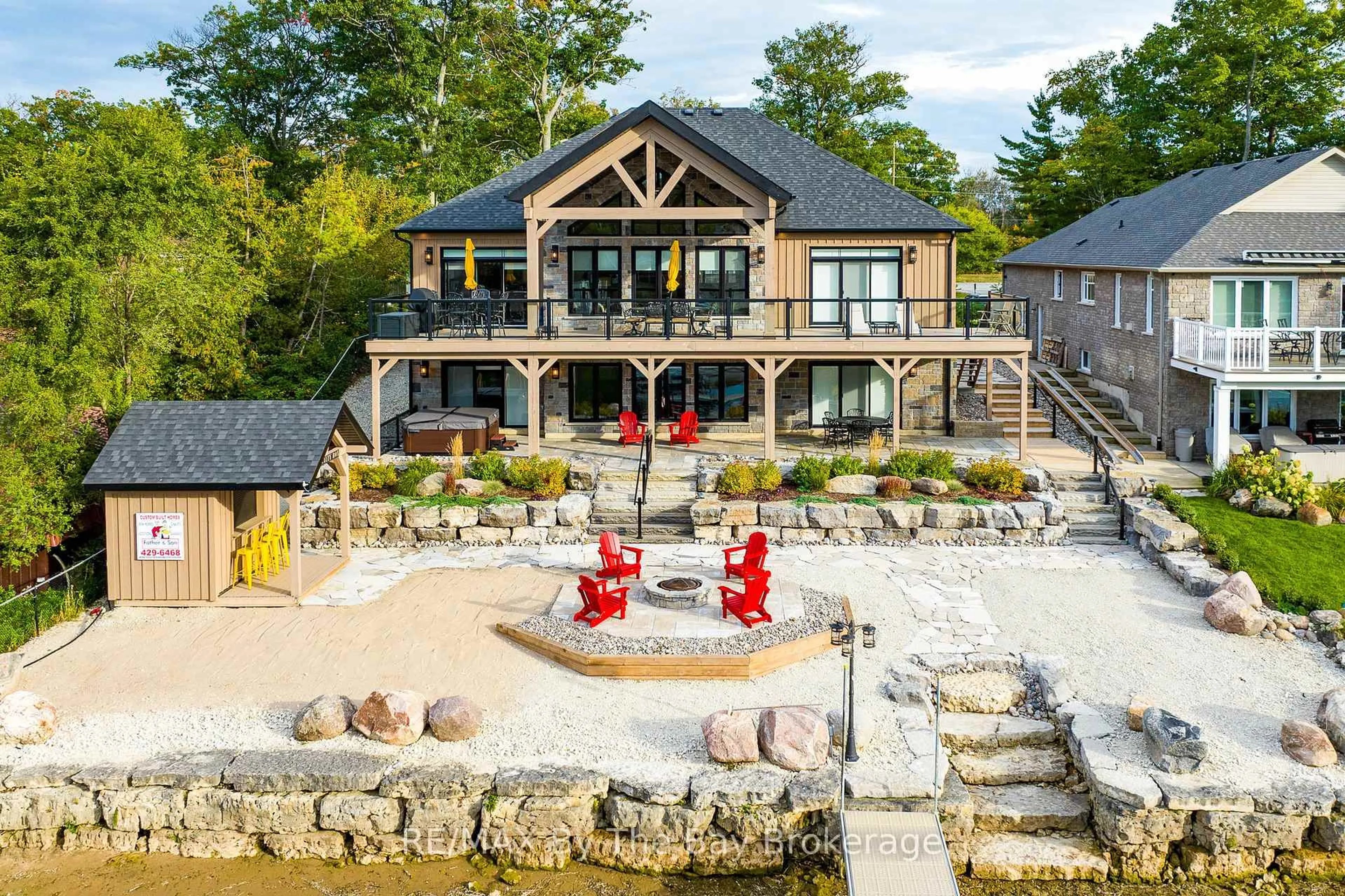 Patio, water/lake/river/ocean view for 18 Edgewater Rd, Wasaga Beach Ontario L9Z 2W3