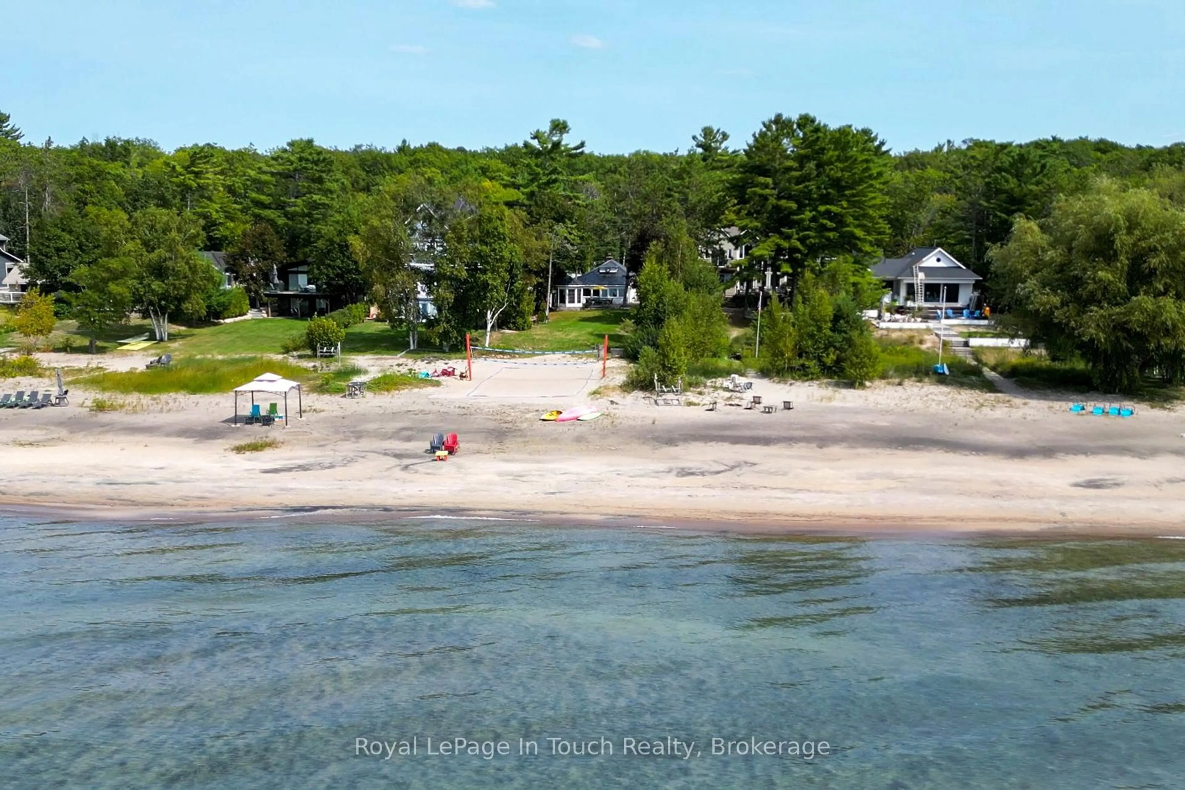 A pic from outside/outdoor area/front of a property/back of a property/a pic from drone, water/lake/river/ocean view for 434 Tiny Beaches Rd, Tiny Ontario L0L 2T0