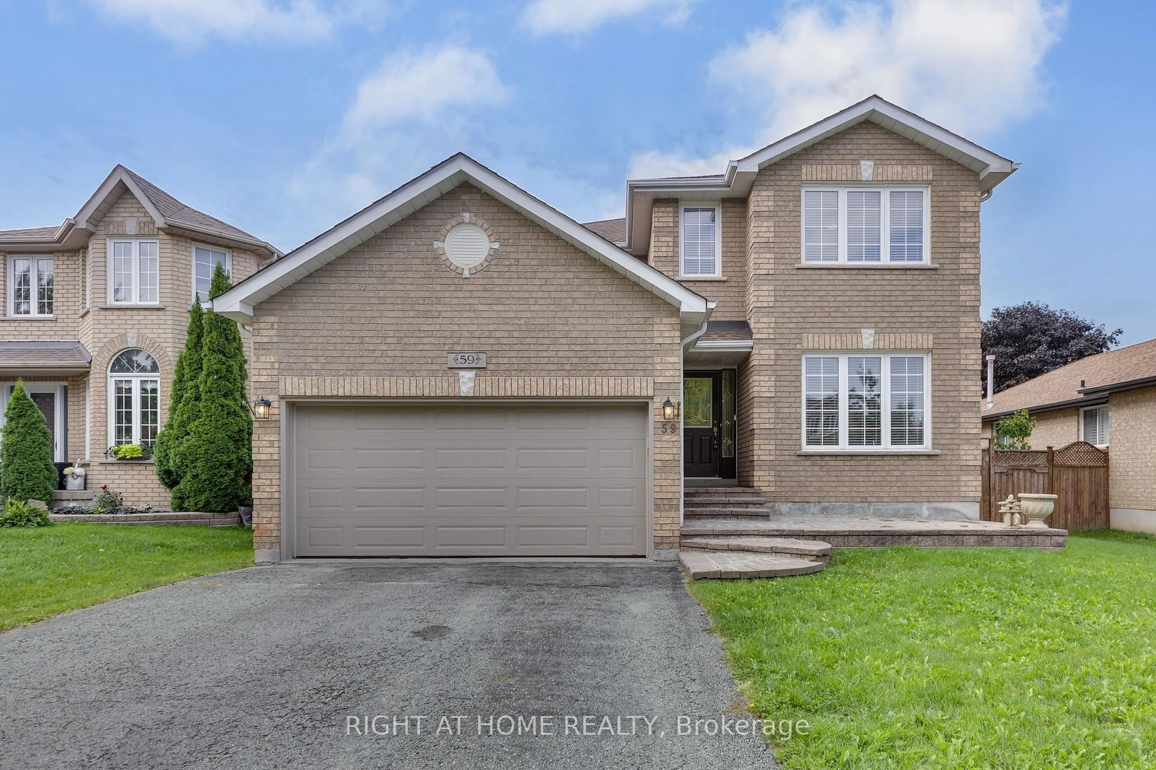 Home with brick exterior material, street for 59 Kingsridge Rd, Barrie Ontario L4N 8V2