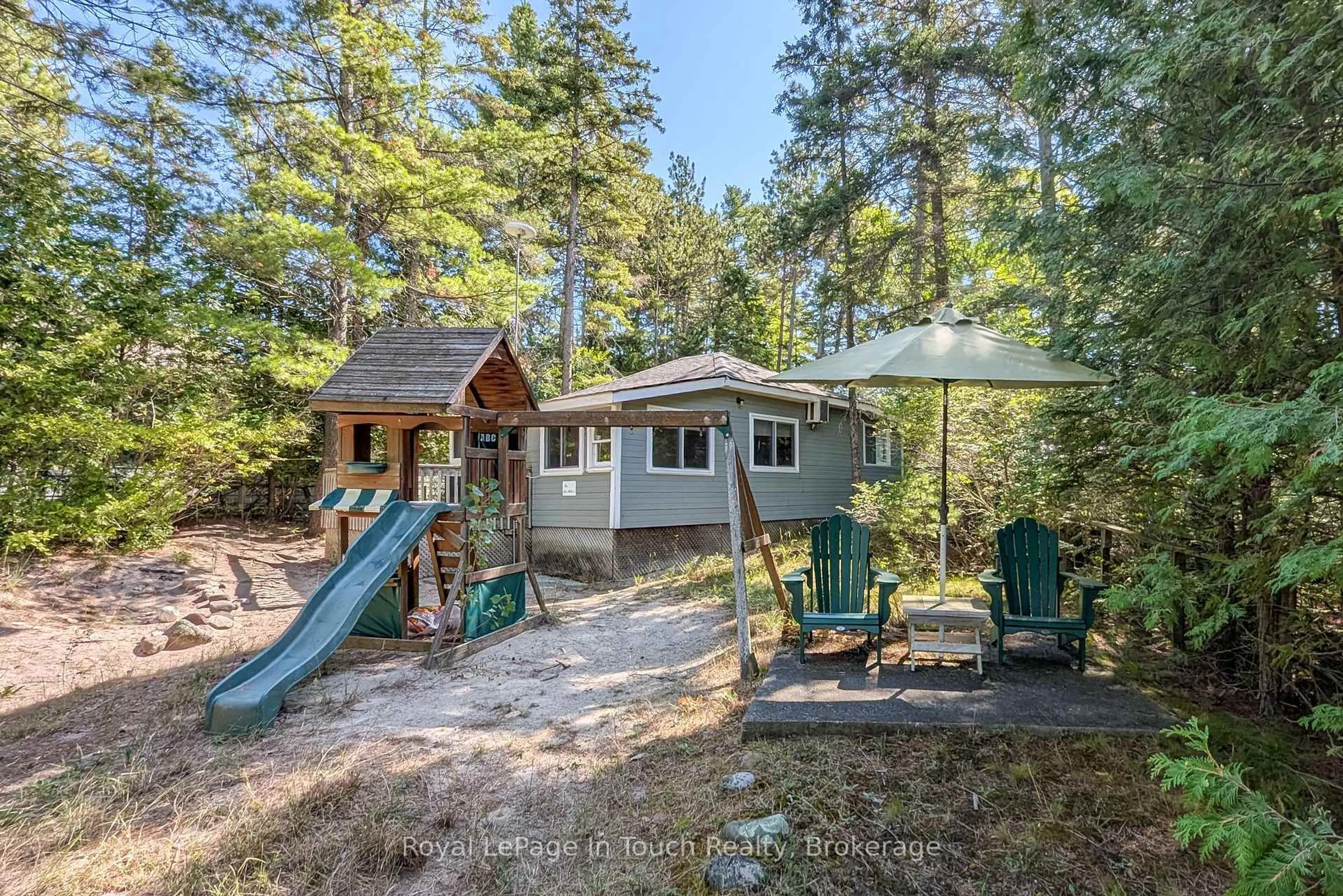 Patio, forest/trees view for 944 River Rd, Wasaga Beach Ontario L9Z 2P3