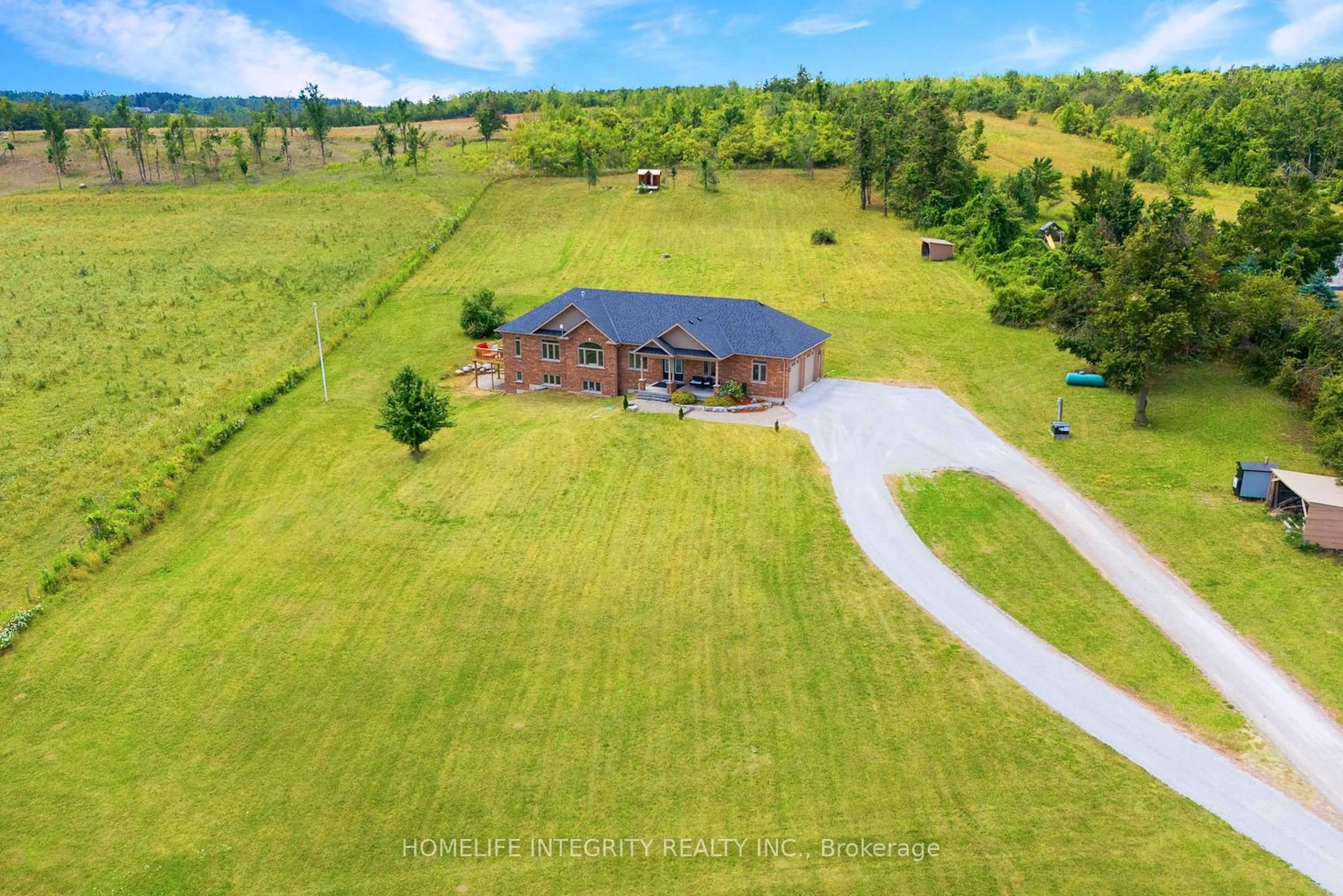 A pic from outside/outdoor area/front of a property/back of a property/a pic from drone, water/lake/river/ocean view for 838722 4th Line, Mulmur Ontario L9V 0J7