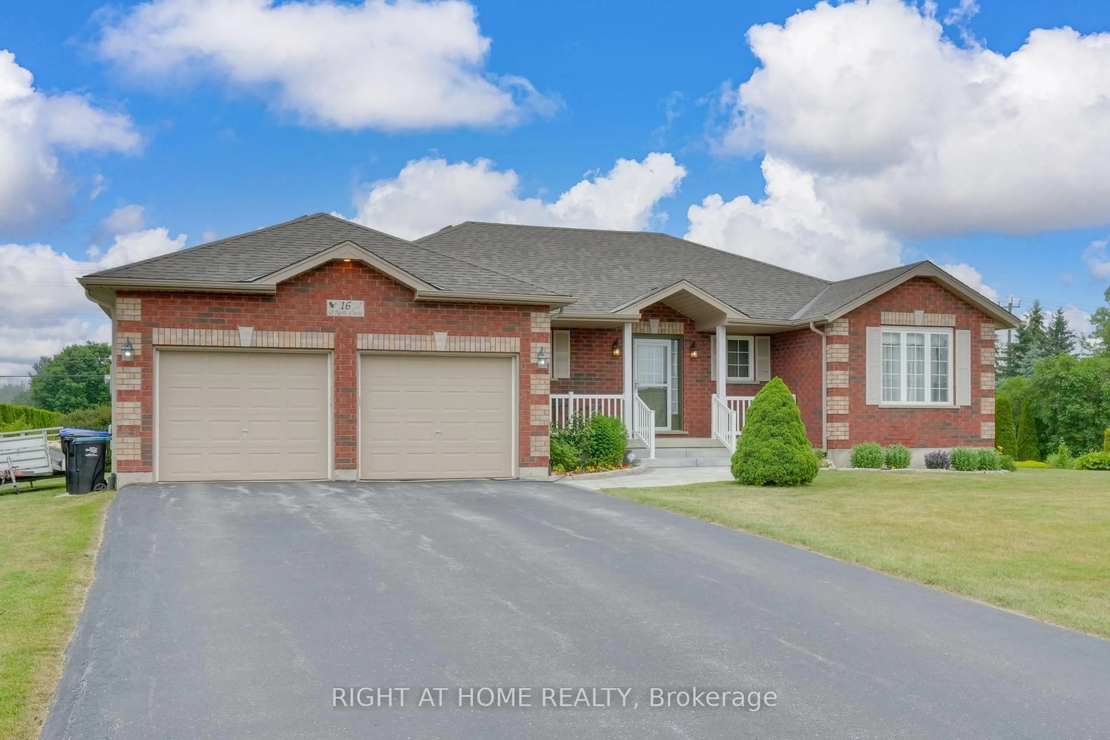 Home with brick exterior material, street for 16 O'neill Circ, Springwater Ontario L2L 2K0