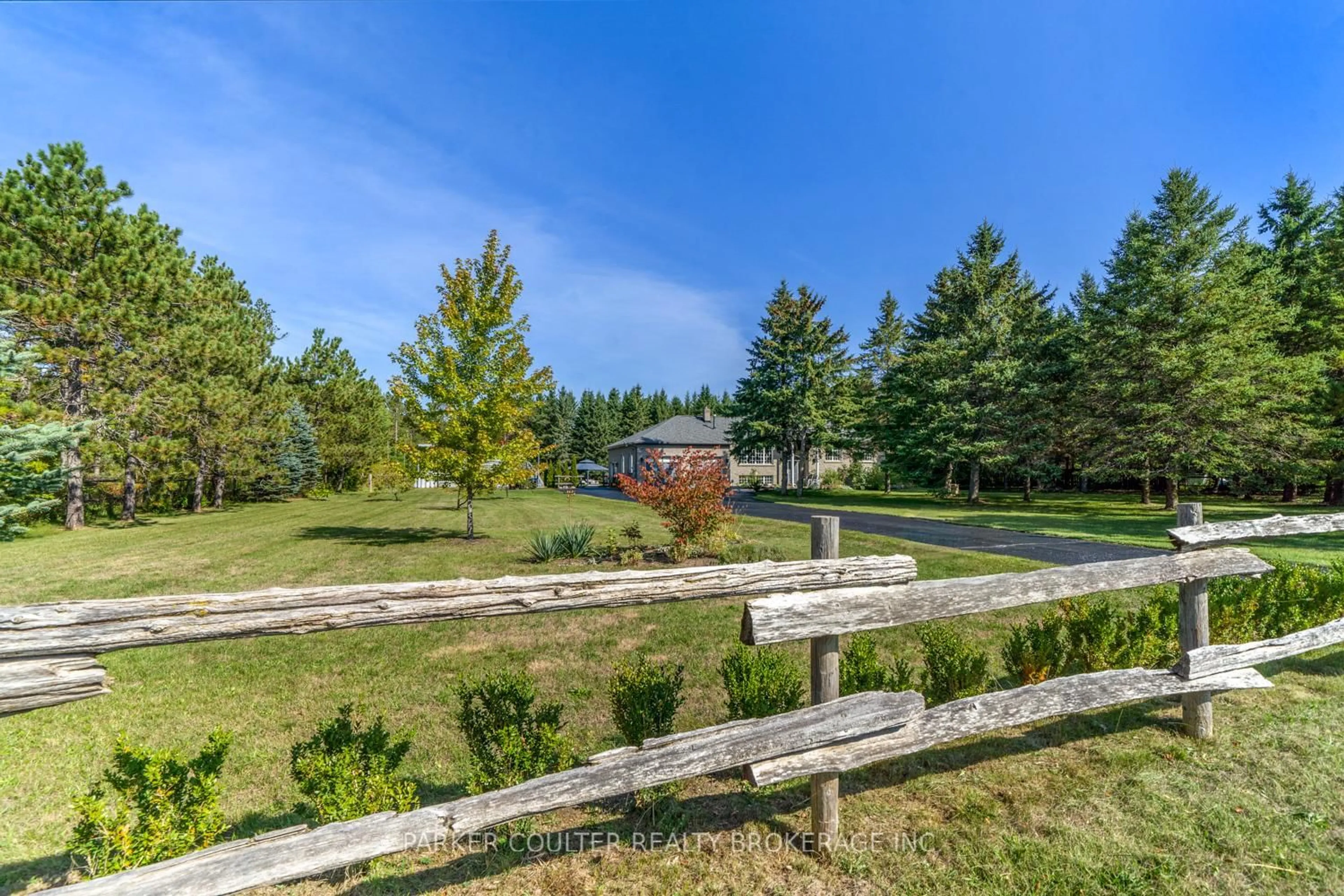A pic from outside/outdoor area/front of a property/back of a property/a pic from drone, forest/trees view for 5830 Sunnidale/tosorontio Townline, Clearview Ontario L0M 1N0