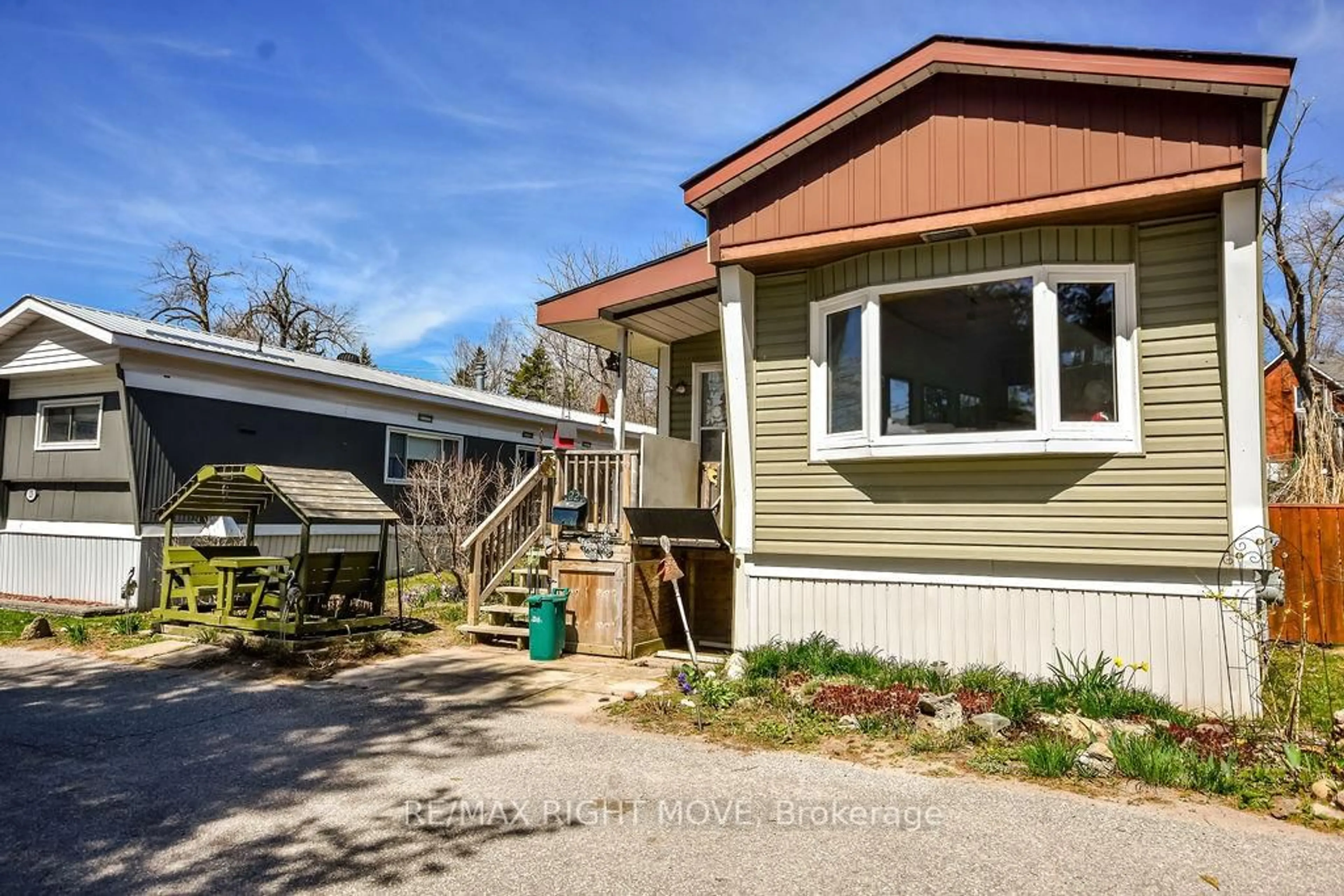 Home with vinyl exterior material, street for 26 Dunn Ave #22, Orillia Ontario L3V 2N9