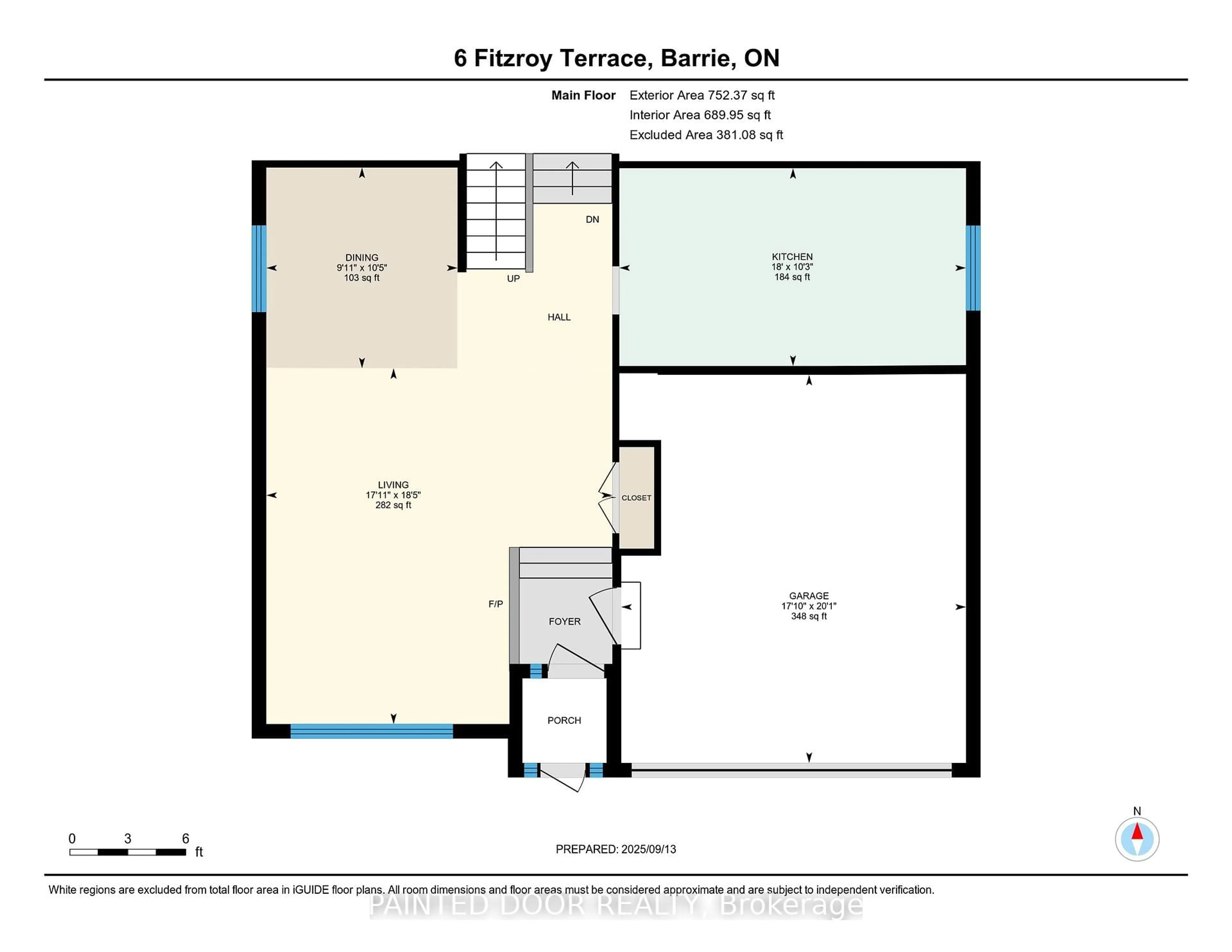 Floor plan for 6 Fitzroy Terr, Barrie Ontario L4N 2Z3