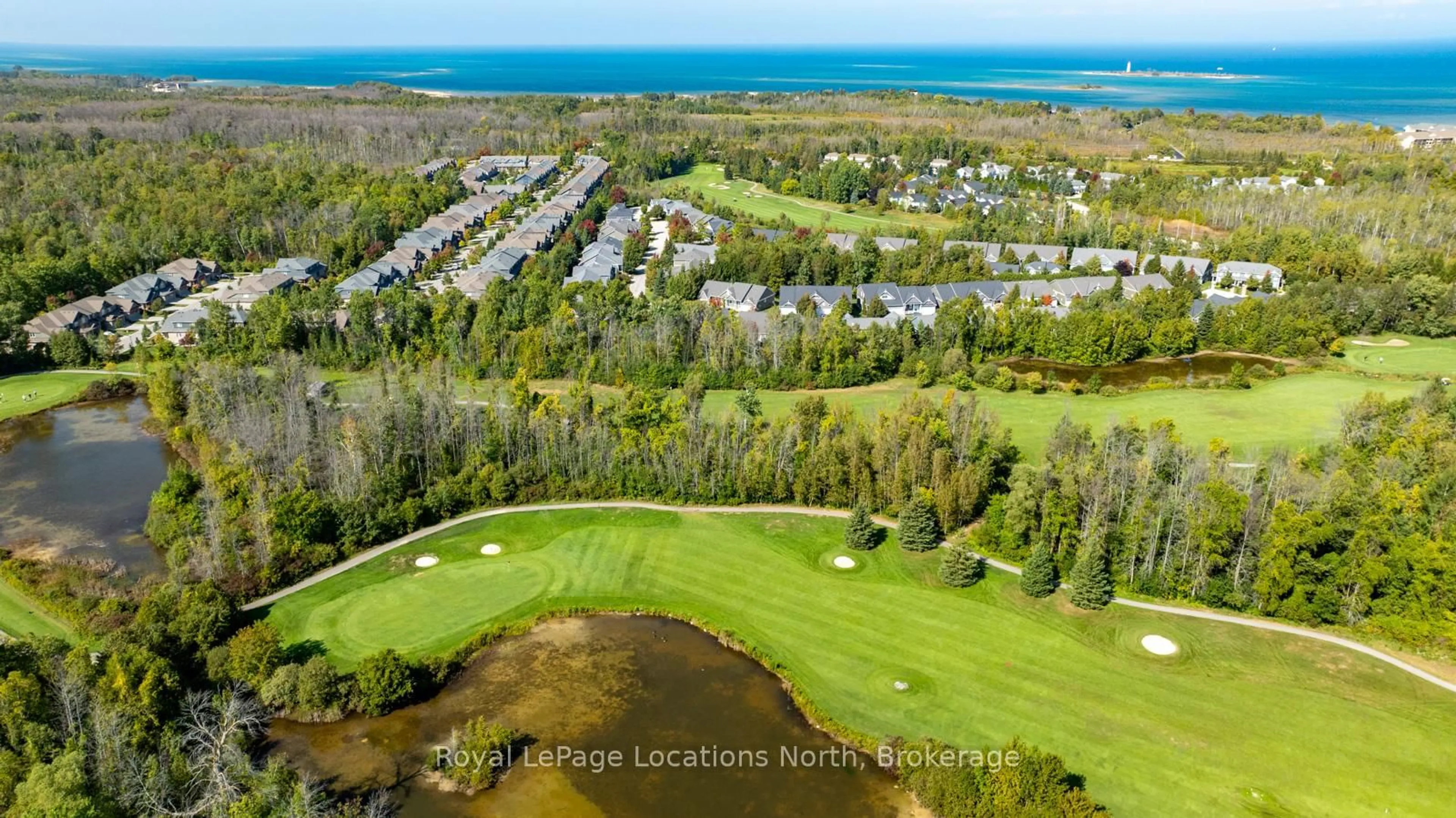 A pic from outside/outdoor area/front of a property/back of a property/a pic from drone, water/lake/river/ocean view for 62 Green Briar Dr, Collingwood Ontario L9Y 5J2