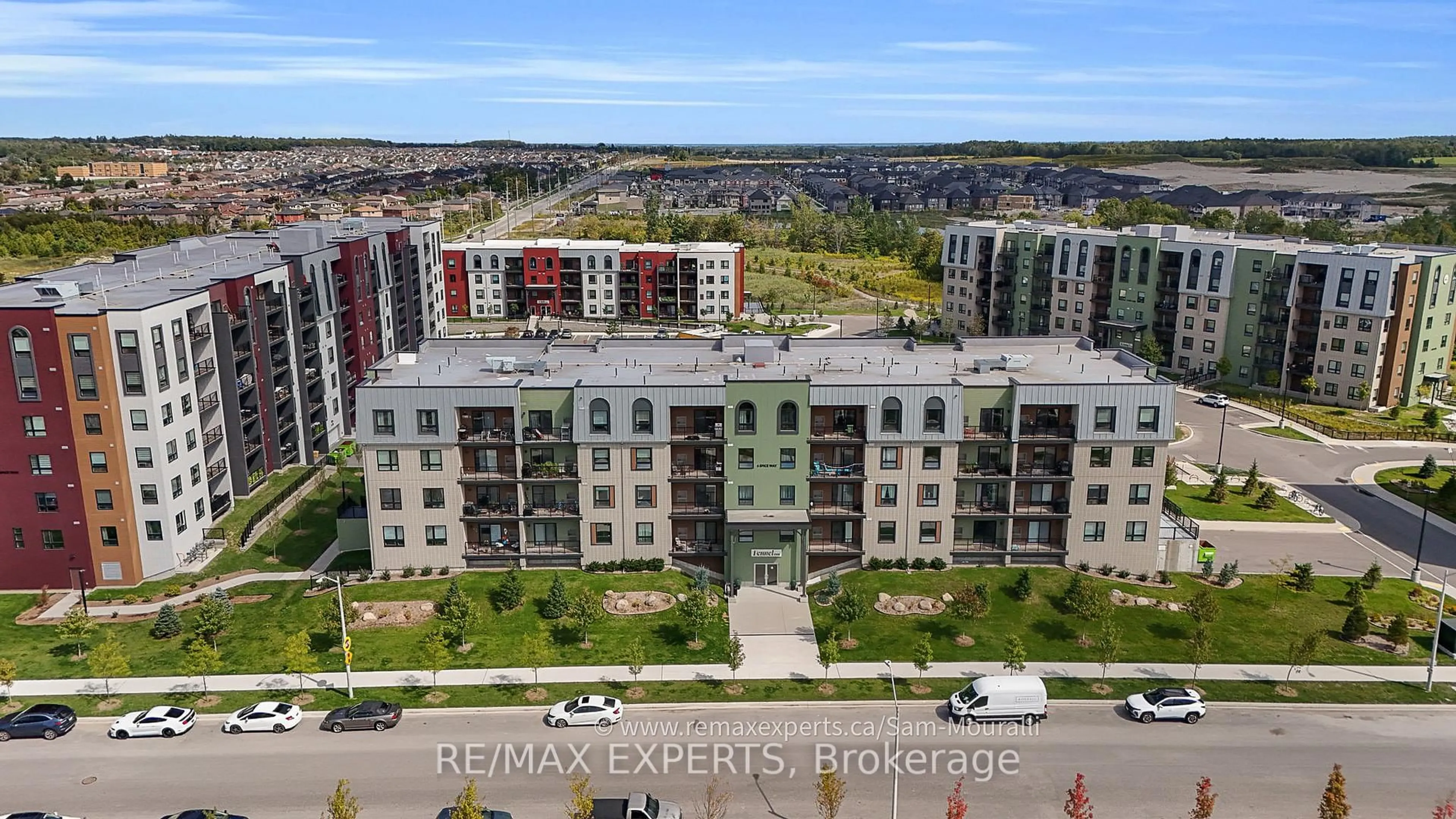 A pic from outside/outdoor area/front of a property/back of a property/a pic from drone, unknown for 6 Spice Way #207, Barrie Ontario L9J 0J9