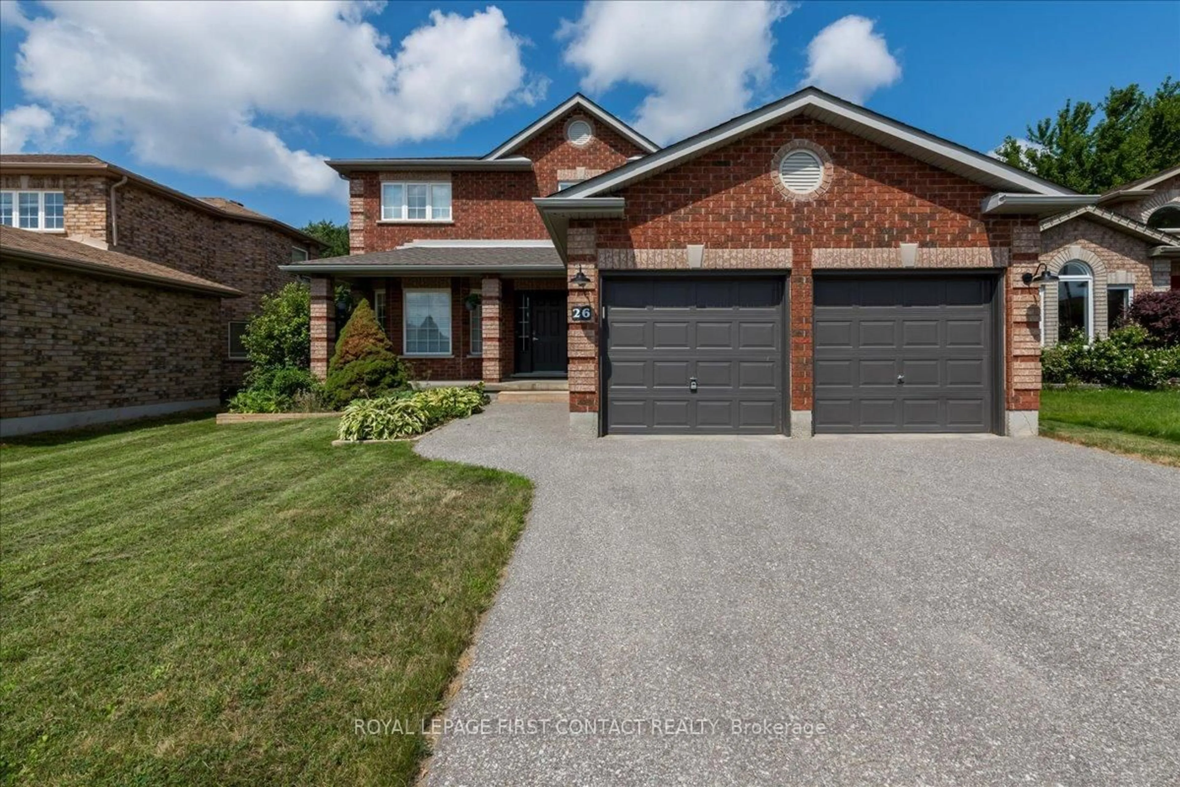 Home with brick exterior material, street for 26 Kenwell Cres, Barrie Ontario L4N 0A4