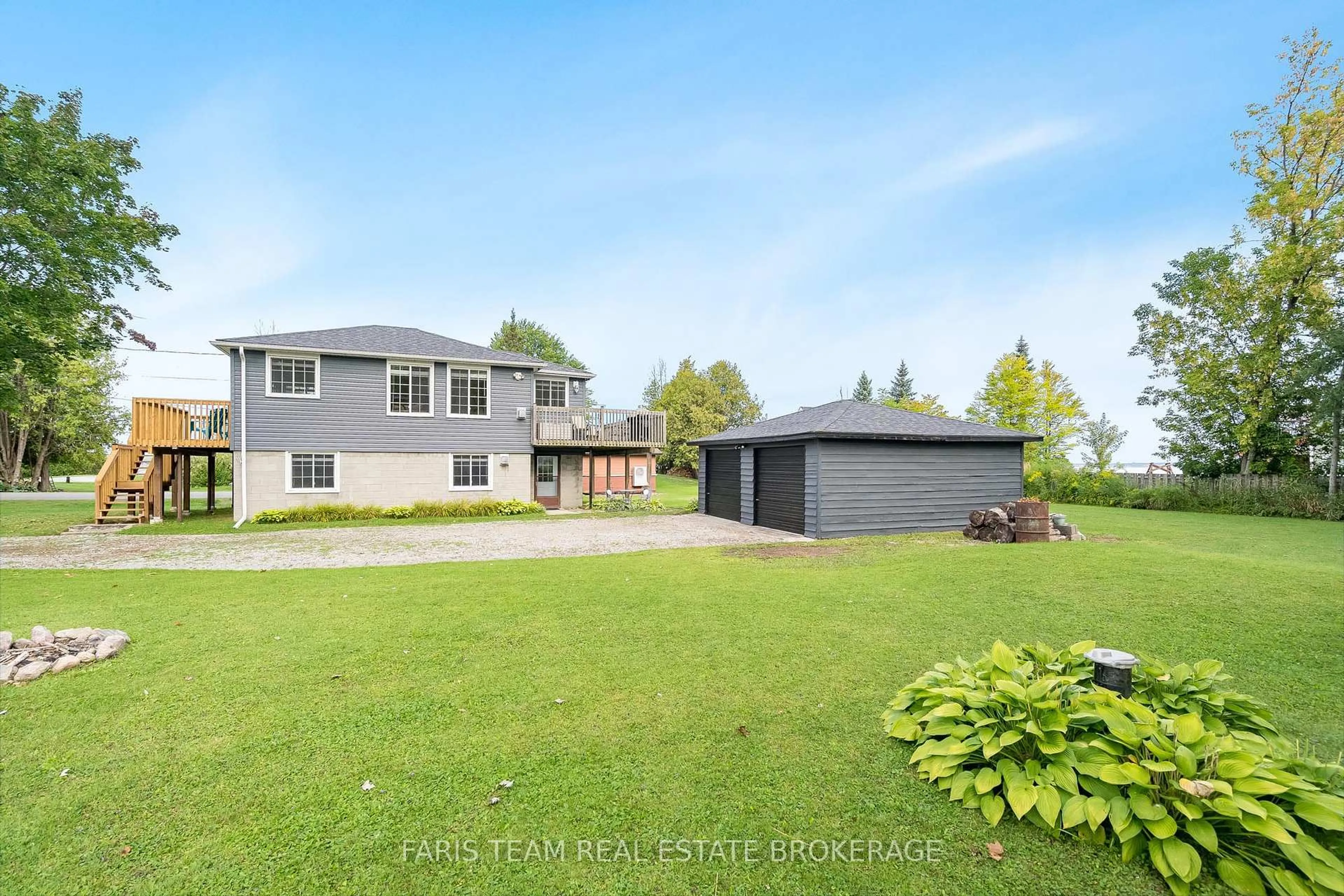 A pic from outside/outdoor area/front of a property/back of a property/a pic from drone, water/lake/river/ocean view for 11 Tanners Rd, Tay Ontario L0K 2C0
