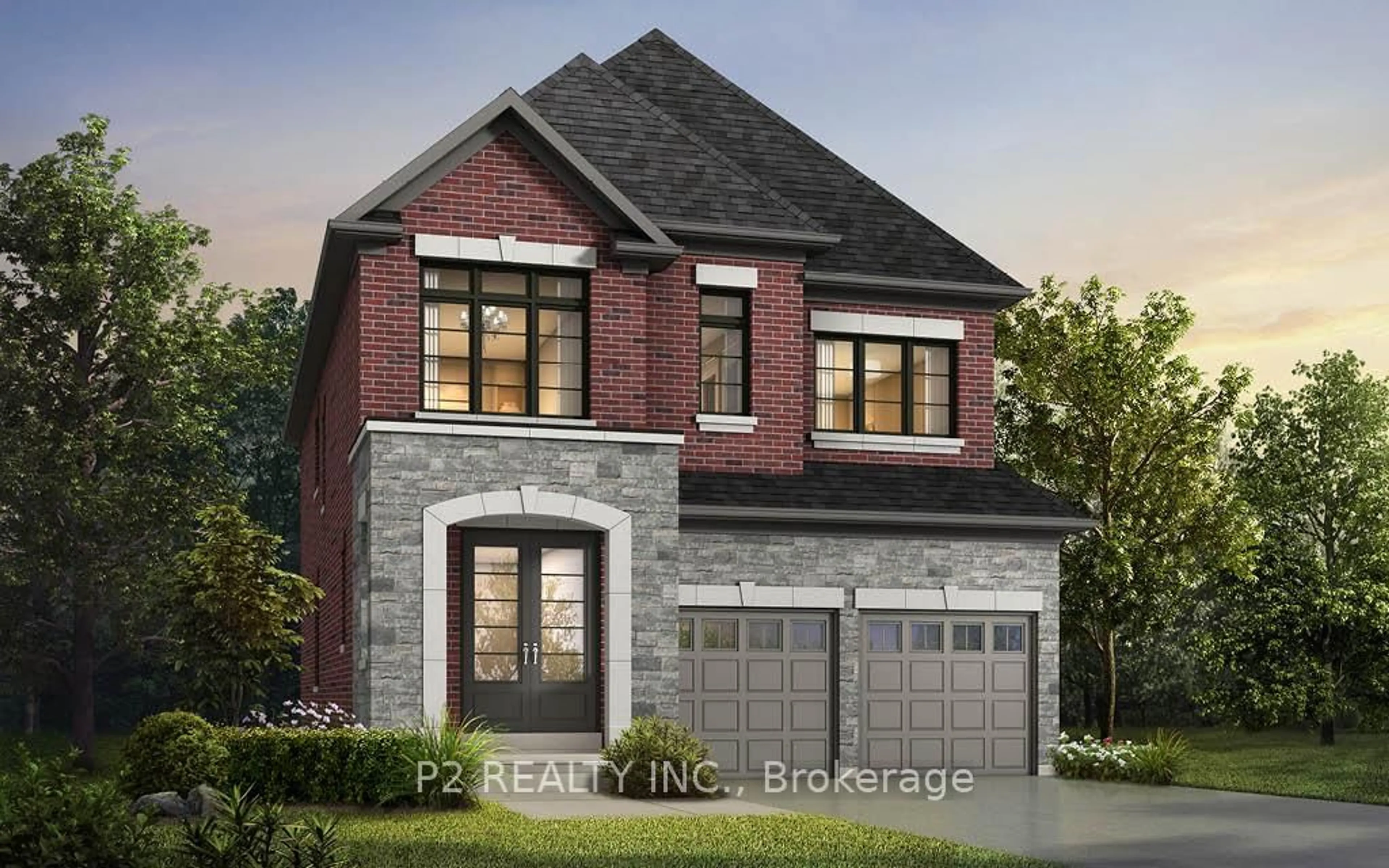 Home with brick exterior material, street for 32 Wild Ginger Lane, Springwater Ontario L9X 2E4