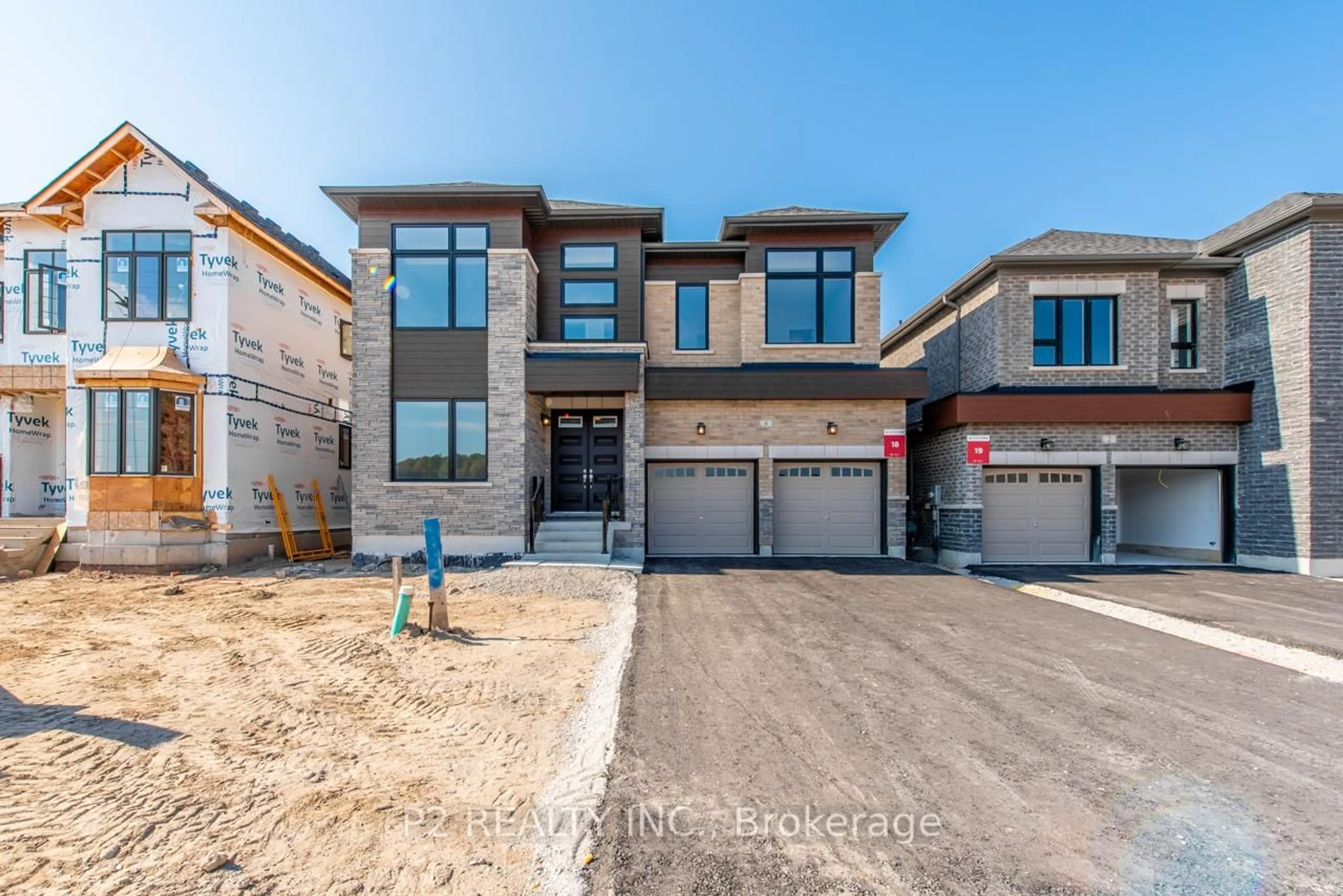 Home with brick exterior material, street for 4 Wild Ginger Lane, Springwater Ontario L9X 2C9