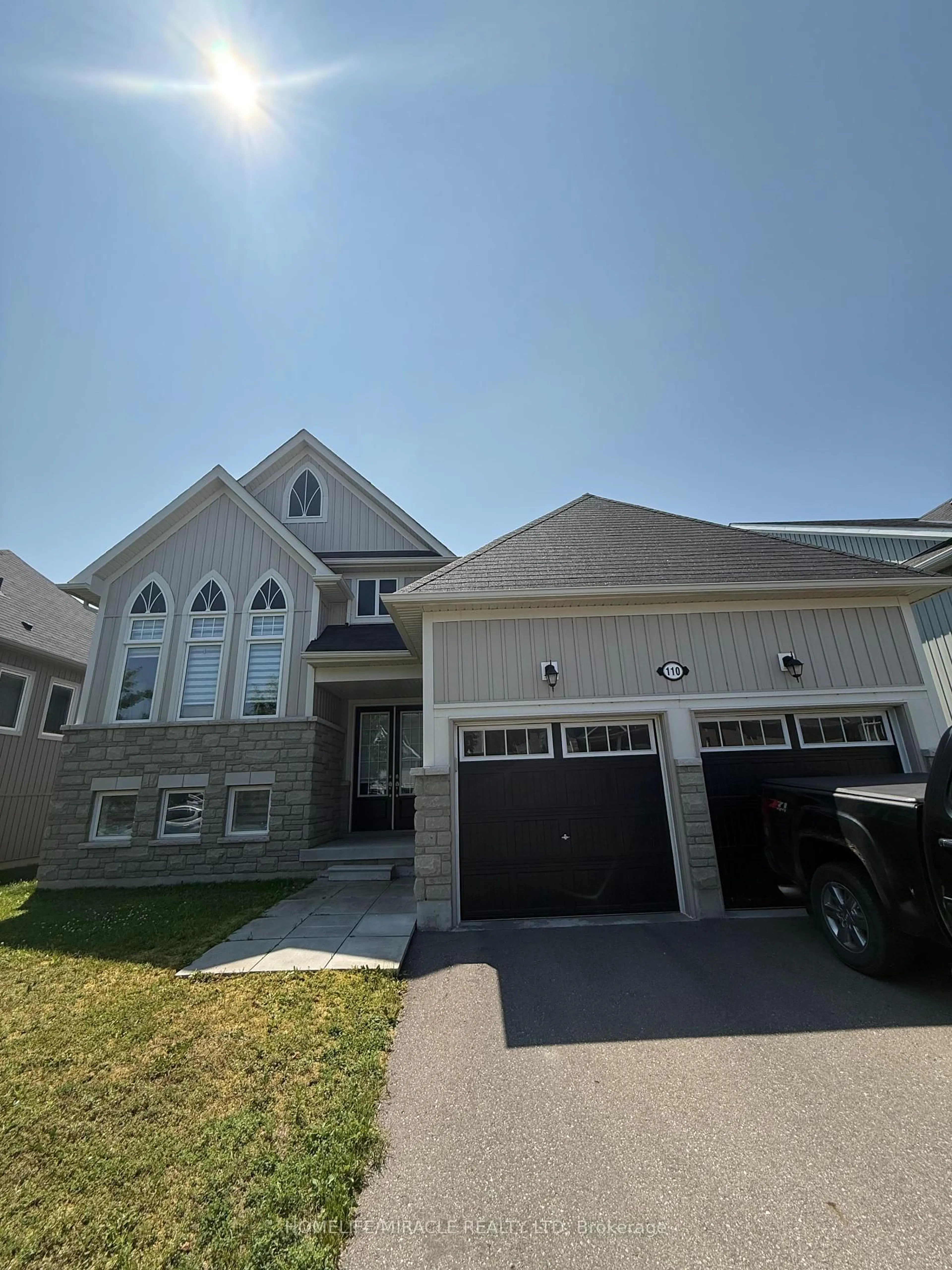 Home with vinyl exterior material, street for 110 Allegra Dr, Wasaga Beach Ontario L9Z 0H2