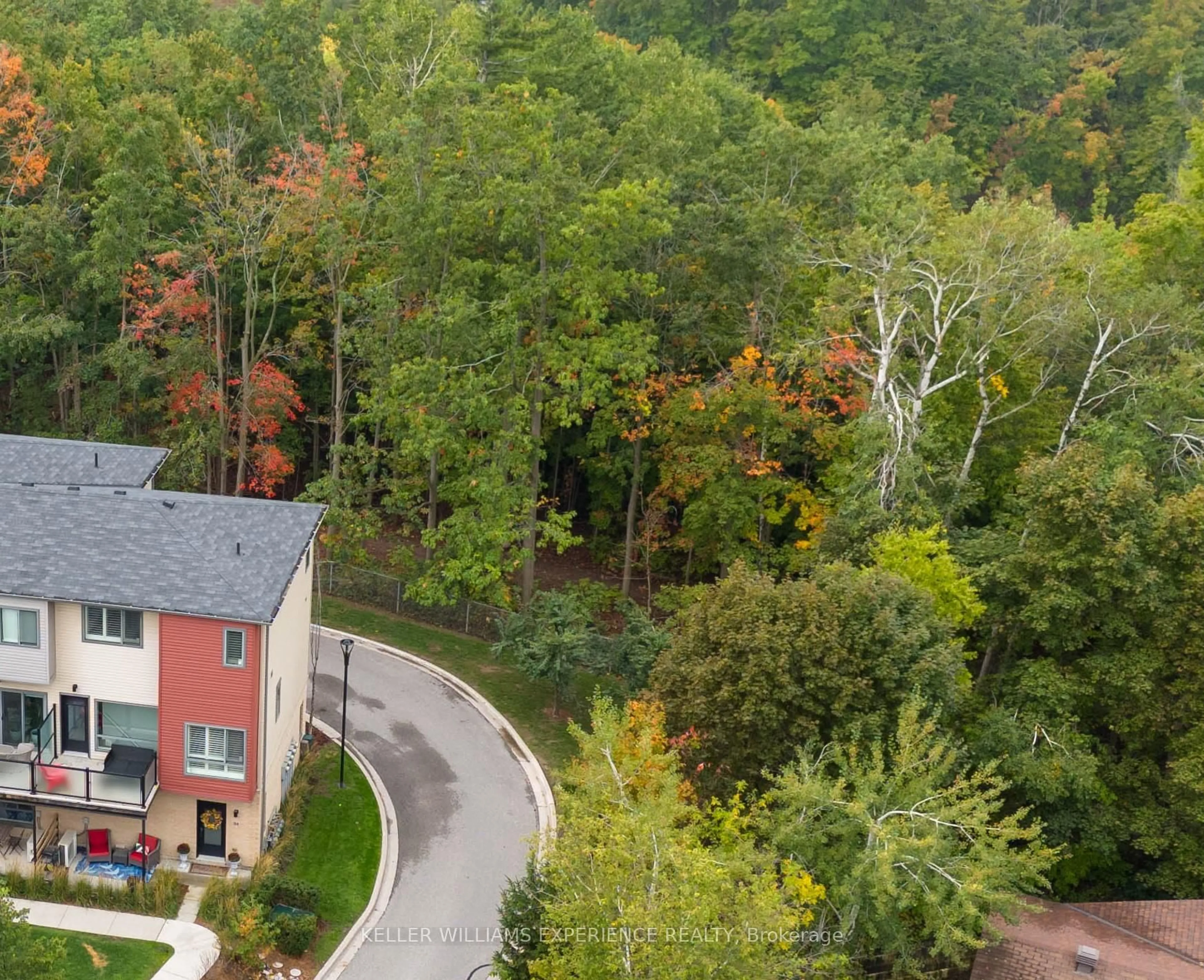 A pic from outside/outdoor area/front of a property/back of a property/a pic from drone, forest/trees view for 369 Essa Rd #34, Barrie Ontario L4N 9C8