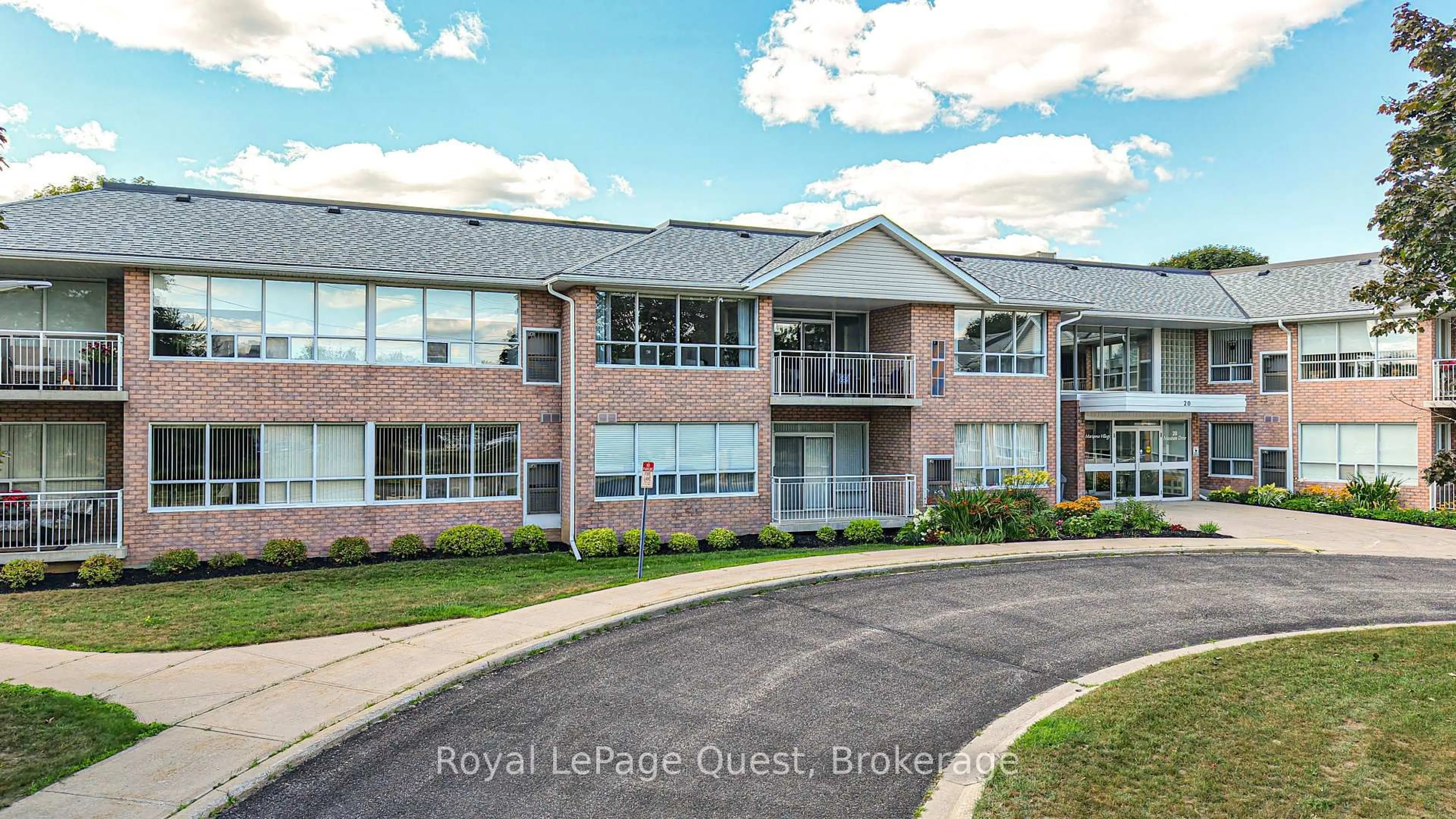 A pic from outside/outdoor area/front of a property/back of a property/a pic from drone, water/lake/river/ocean view for 20 Museum Dr #208, Orillia Ontario L3V 7T9