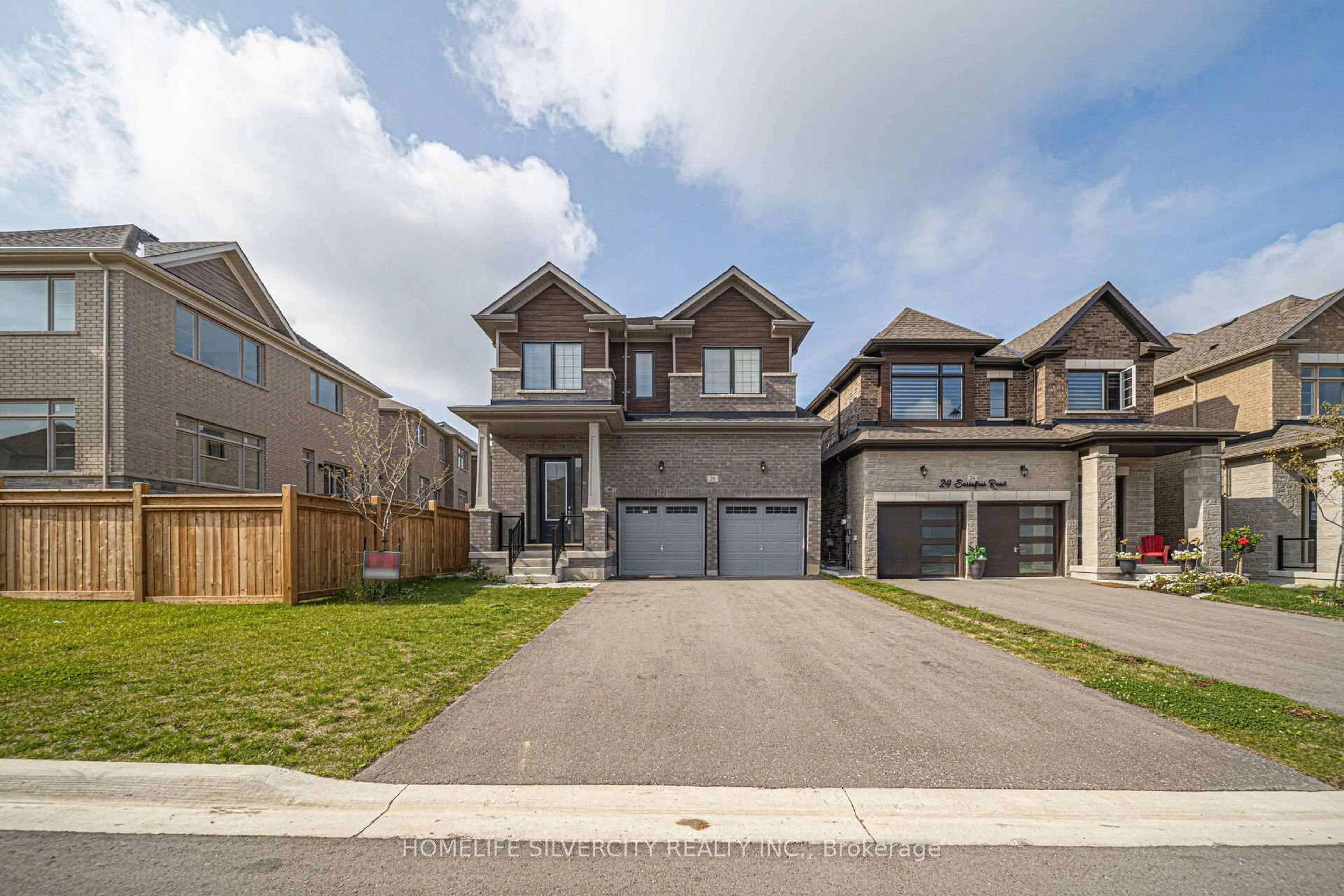 Home with brick exterior material, street for 26 Sassafrass Rd, Springwater Ontario L9X 2C6