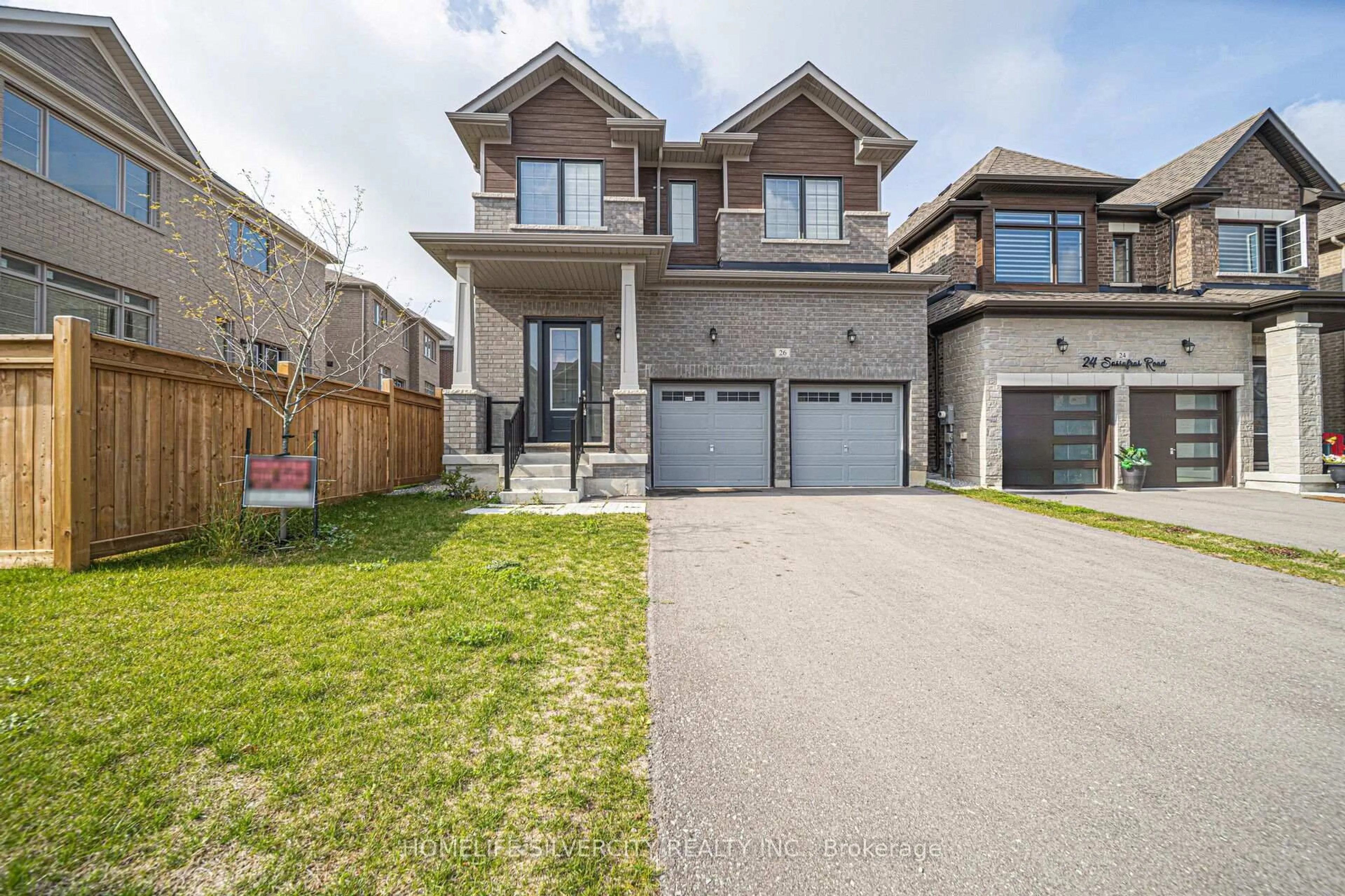Home with brick exterior material, street for 26 Sassafrass Rd, Springwater Ontario L9X 2C6