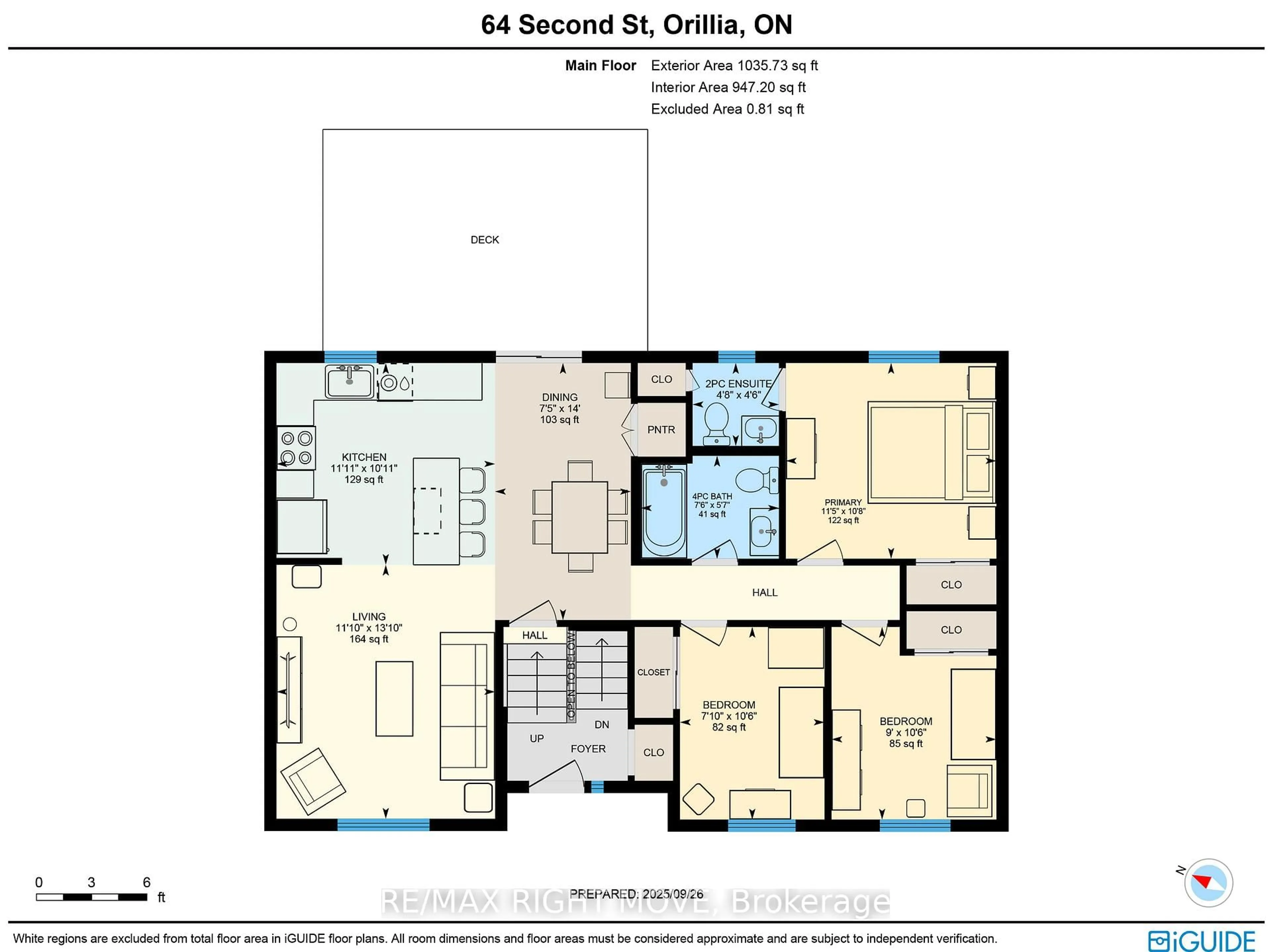 Floor plan for 64 Second St, Orillia Ontario L3V 4B4