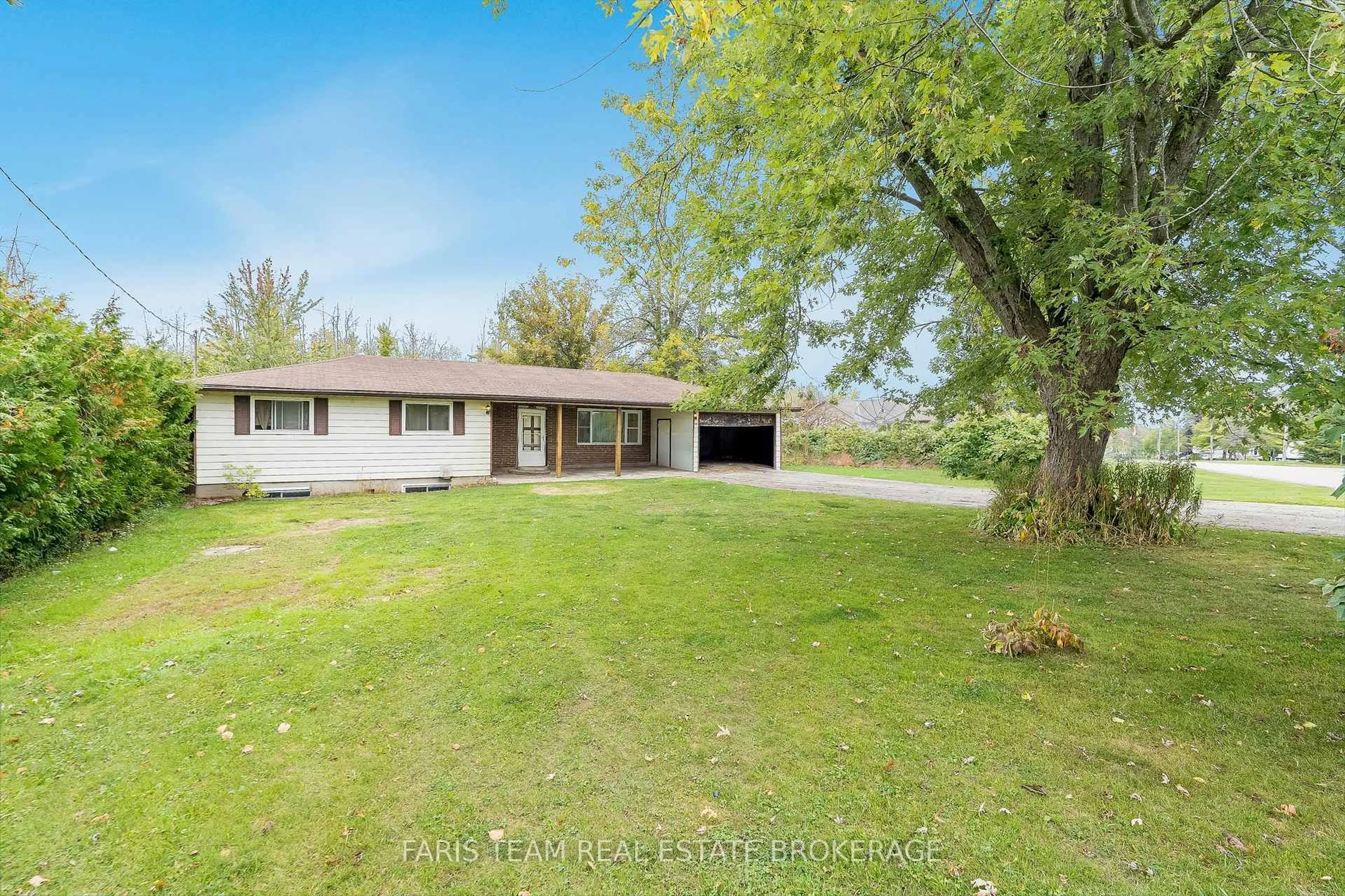 A pic from outside/outdoor area/front of a property/back of a property/a pic from drone, water/lake/river/ocean view for 4292 McRae Park Rd, Orillia Ontario L3V 0S2