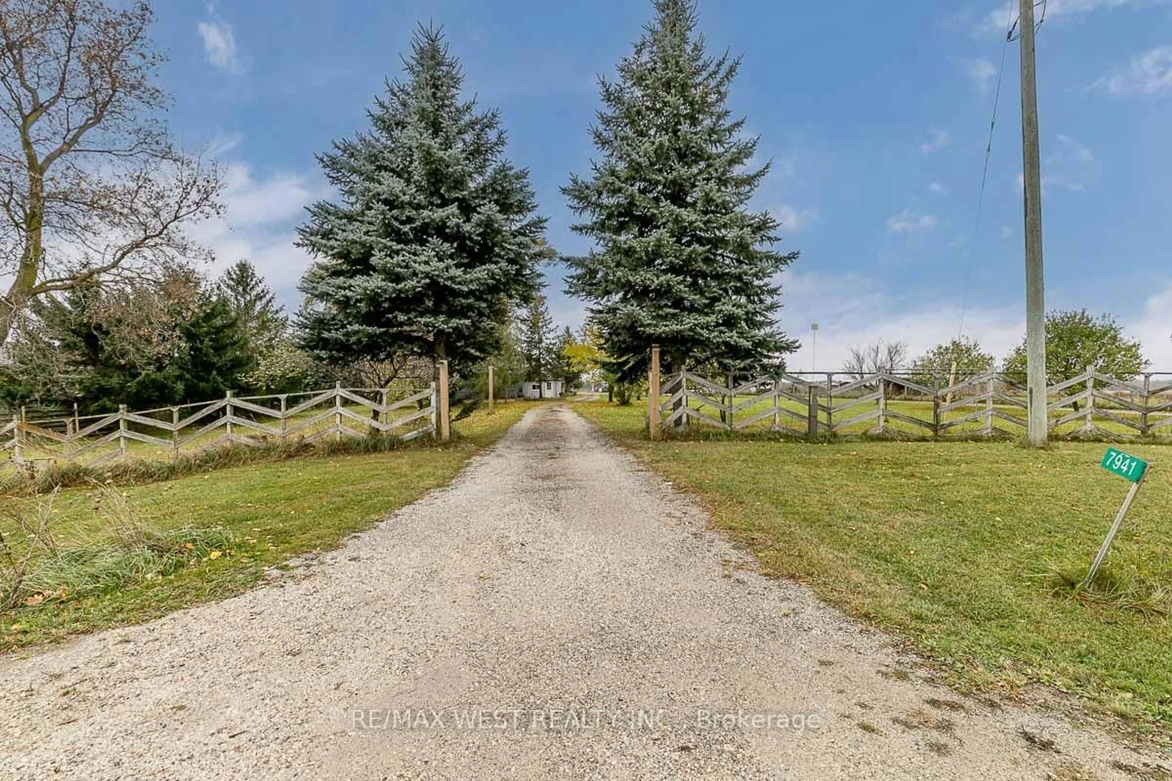 A pic from outside/outdoor area/front of a property/back of a property/a pic from drone, forest/trees view for 7941 Highway 26, Clearview Ontario L0M 1S0