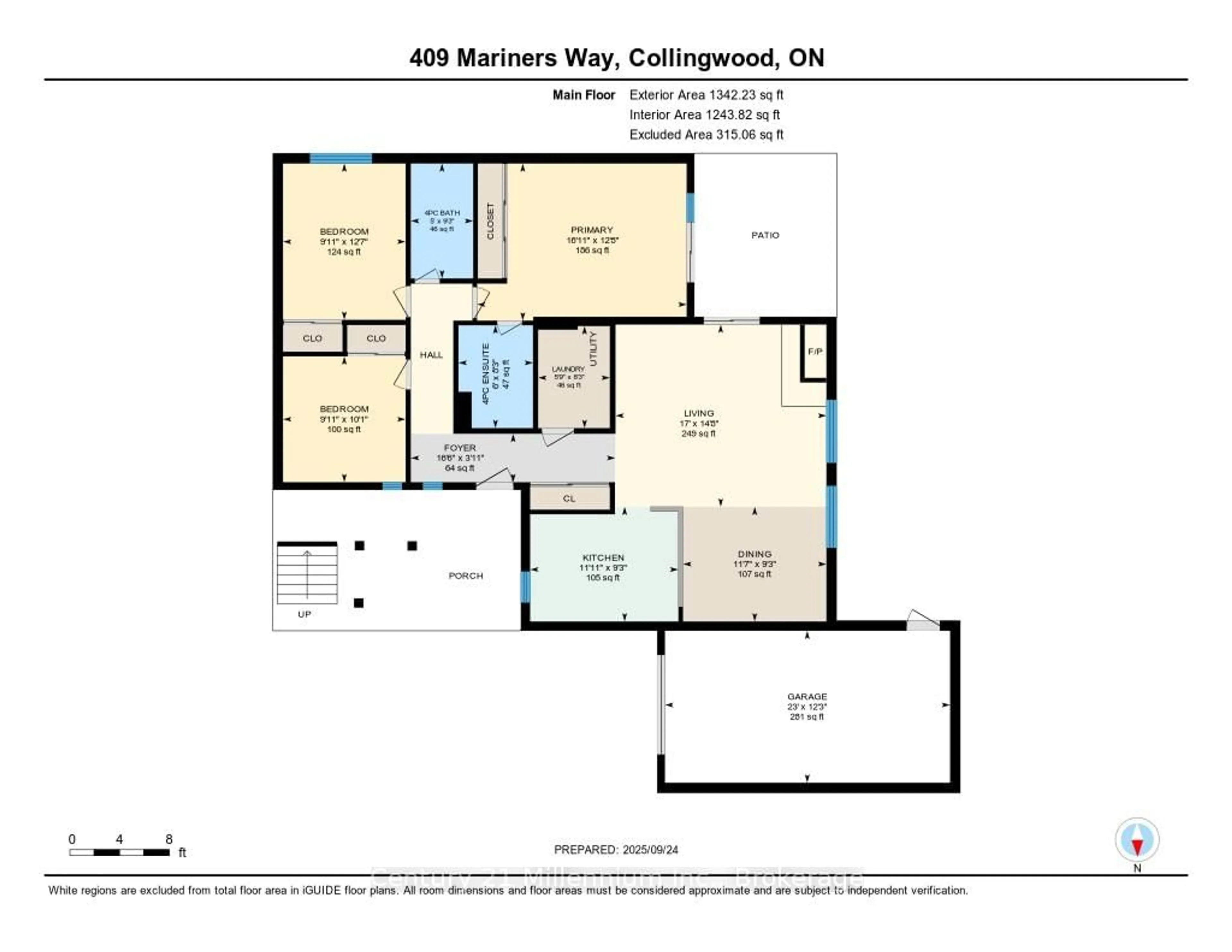 Floor plan for 409 Mariners Way #24, Collingwood Ontario L9Y 5C7