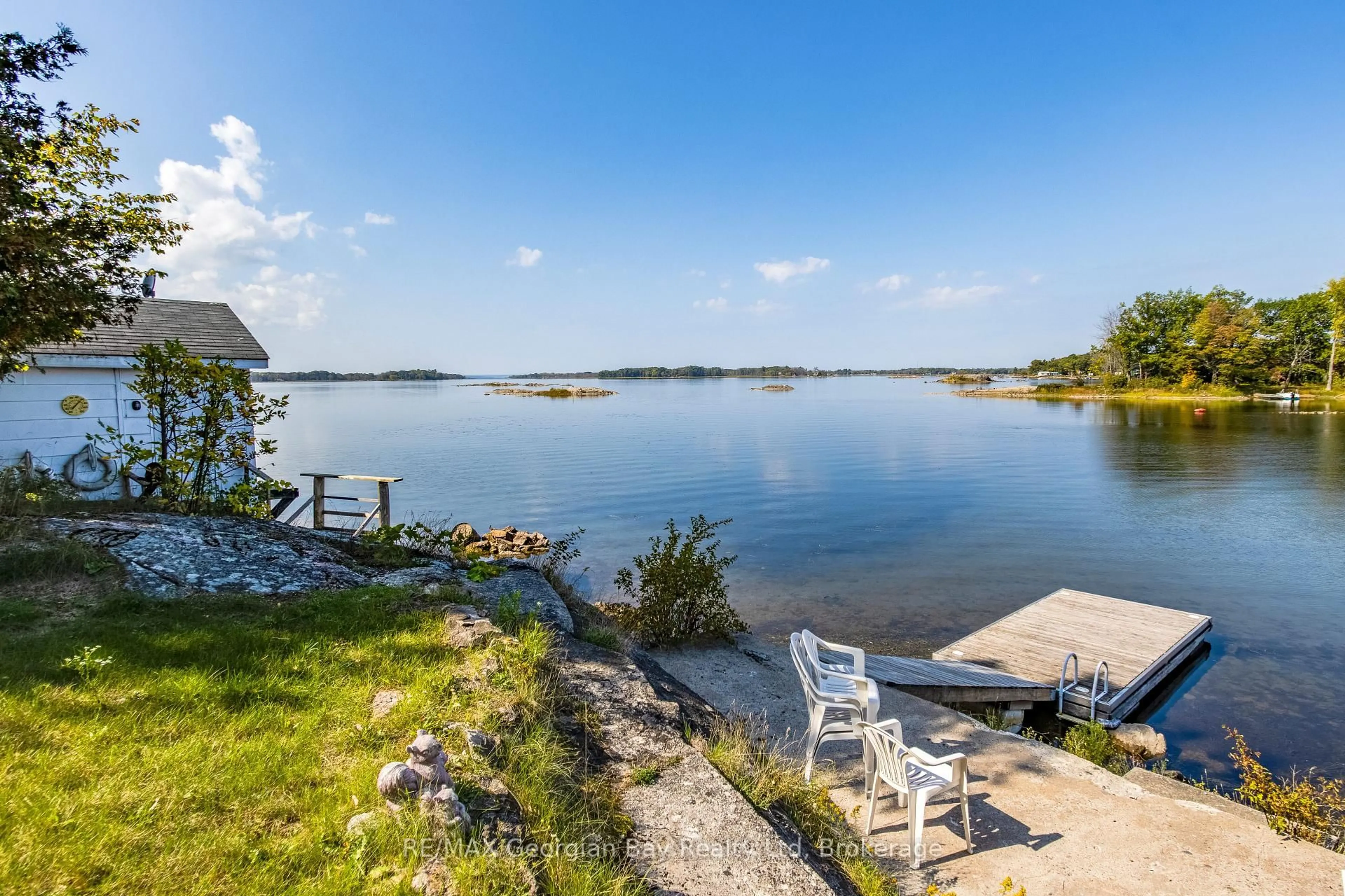 Patio, water/lake/river/ocean view for 134 Forest Harbour Pkwy, Tay Ontario L0K 2C0