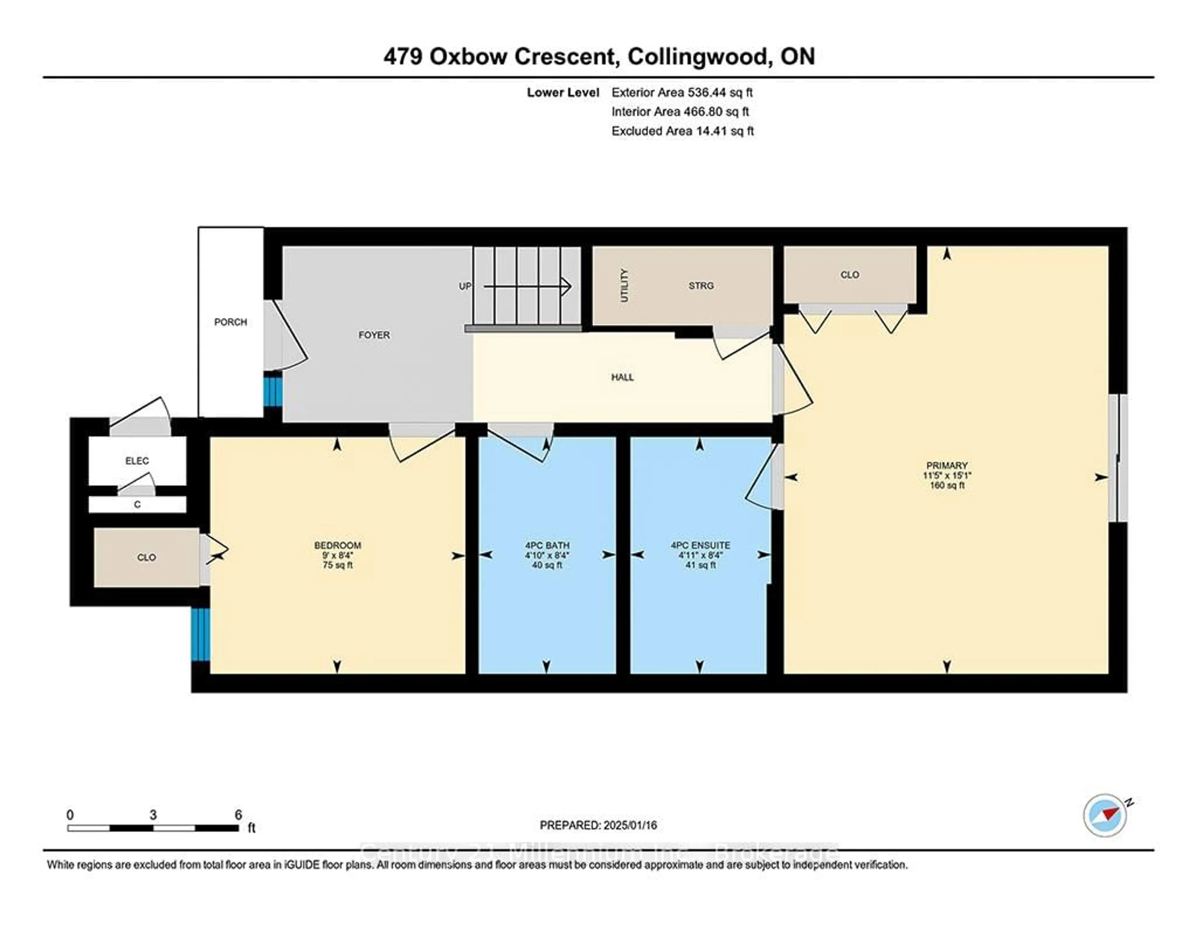 Floor plan for 479 Oxbow Cres, Collingwood Ontario L9Y 5B4