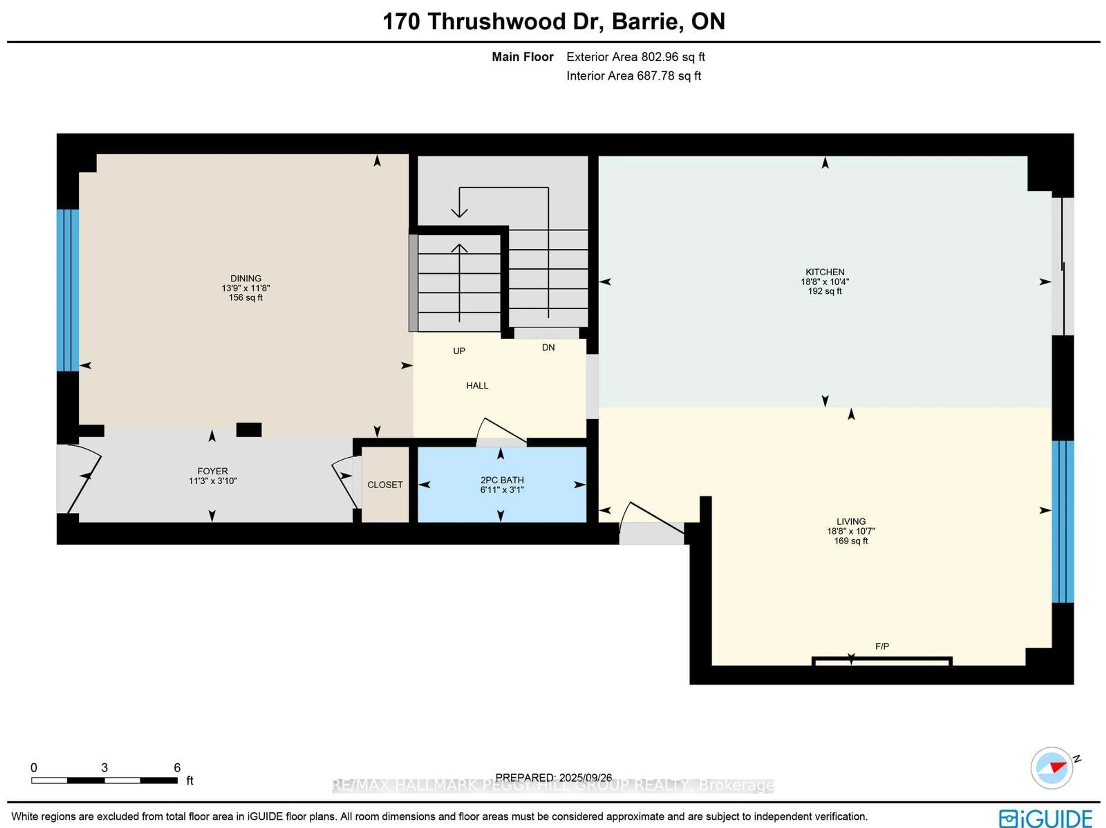 Floor plan for 170 Thrushwood Dr, Barrie Ontario L4N 0Z1