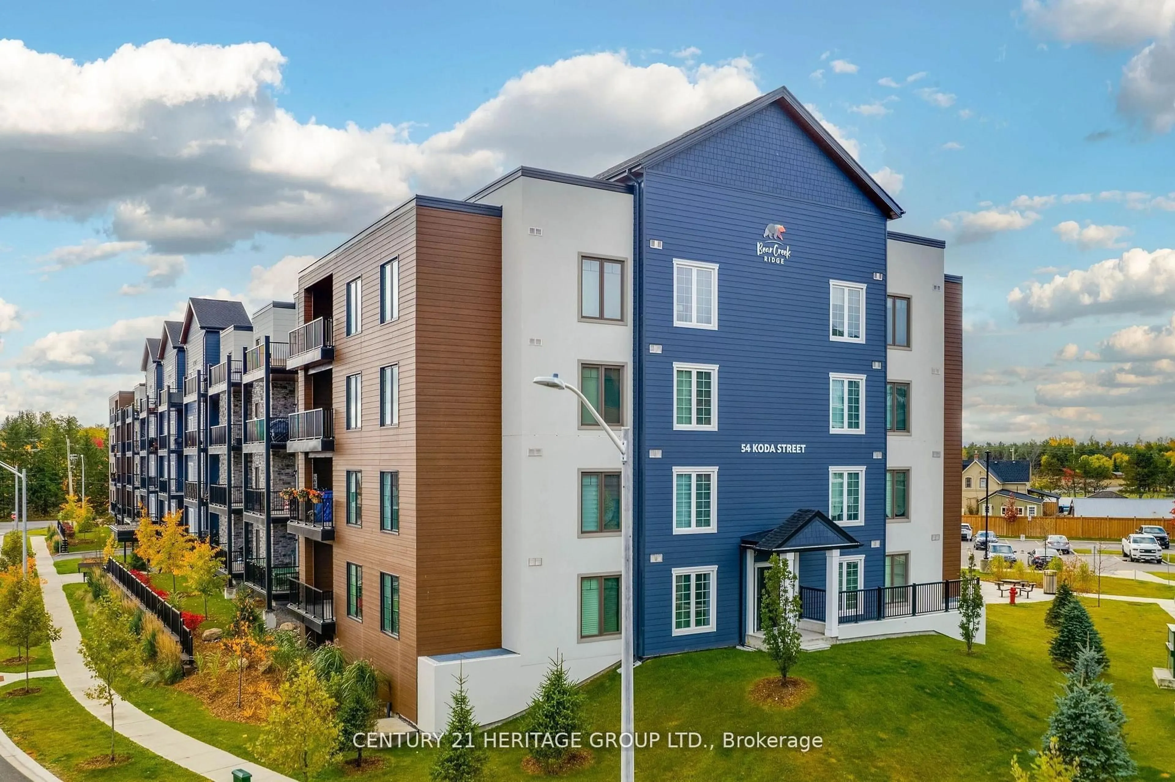 A pic from outside/outdoor area/front of a property/back of a property/a pic from drone, building for 54 Koda St #207, Barrie Ontario L9J 0J6