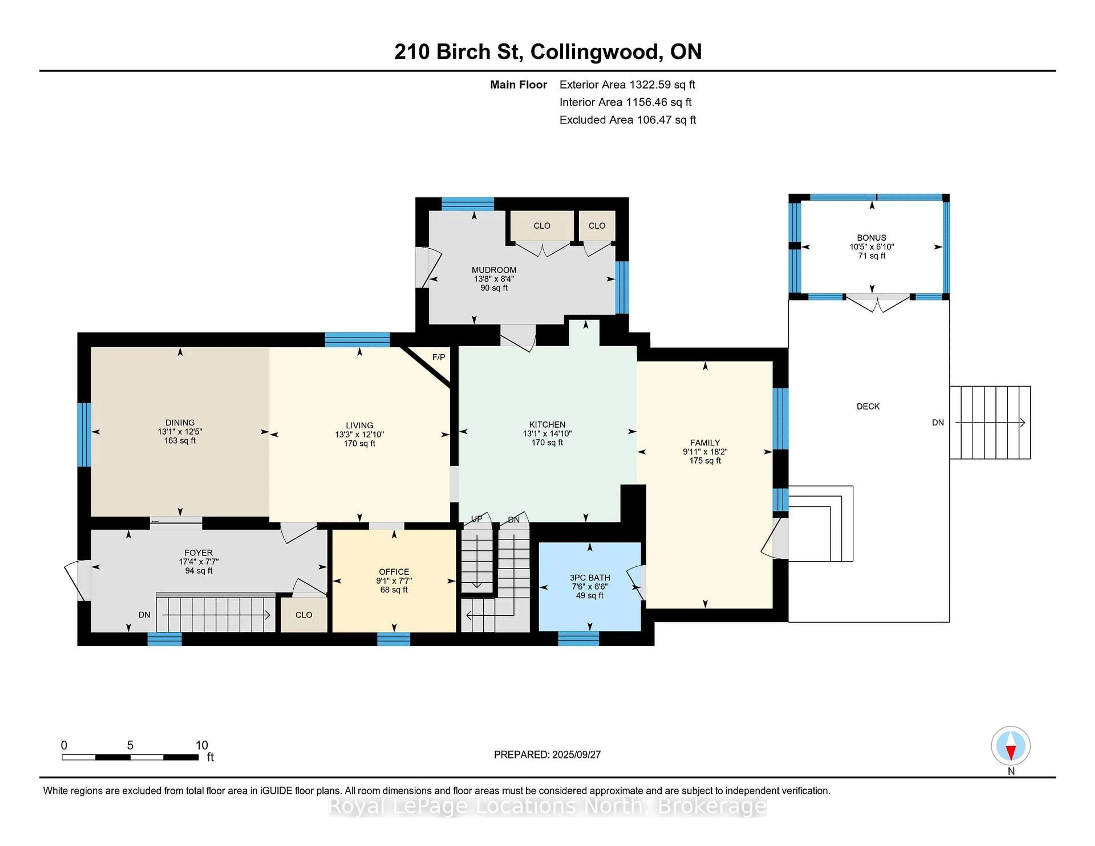 Floor plan for 210 Birch St, Collingwood Ontario L9Y 2V6