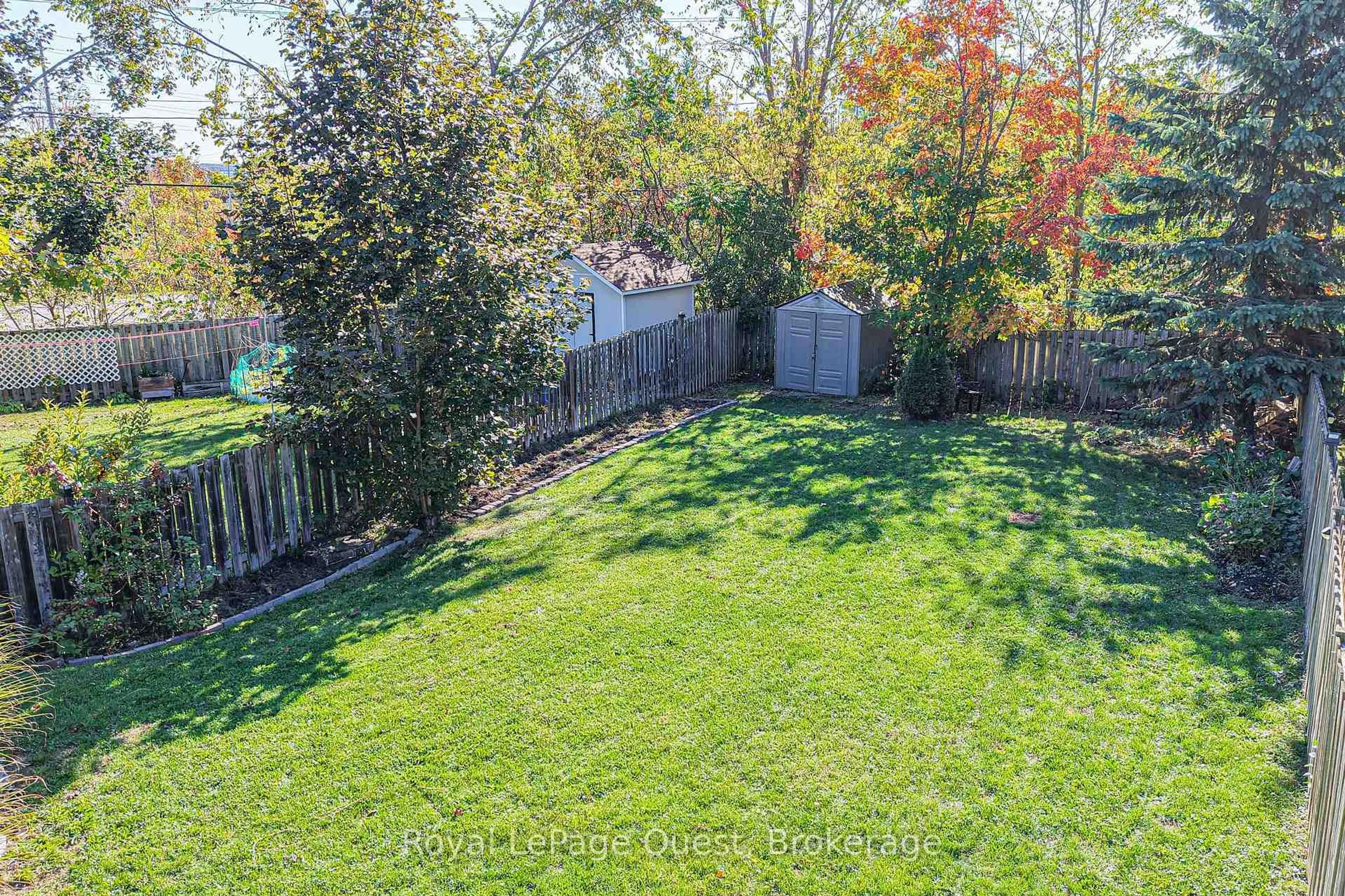 A pic from outside/outdoor area/front of a property/back of a property/a pic from drone, forest/trees view for 11 Goldie Dr, Orillia Ontario L3V 2M9