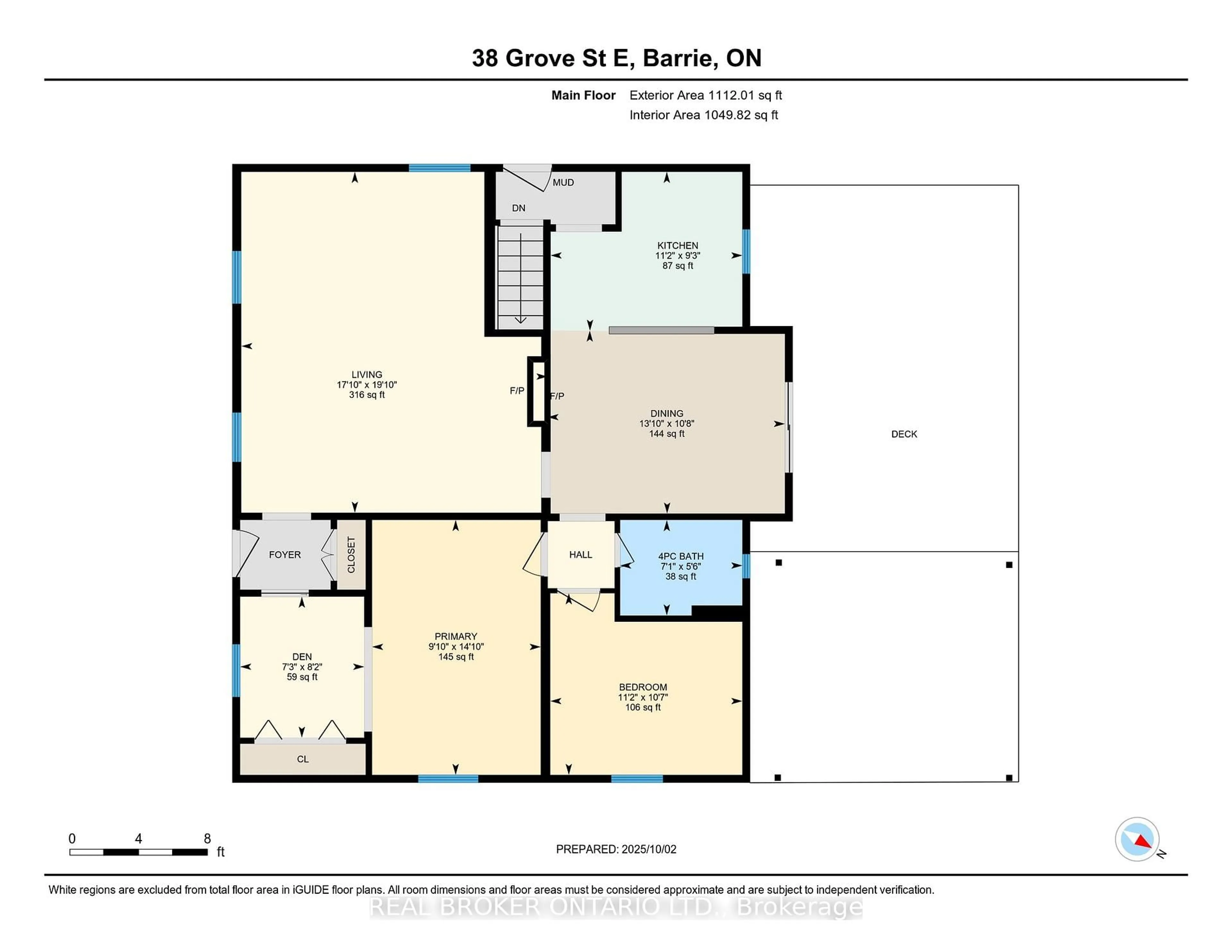Floor plan for 38 Grove St, Barrie Ontario L4M 2N7