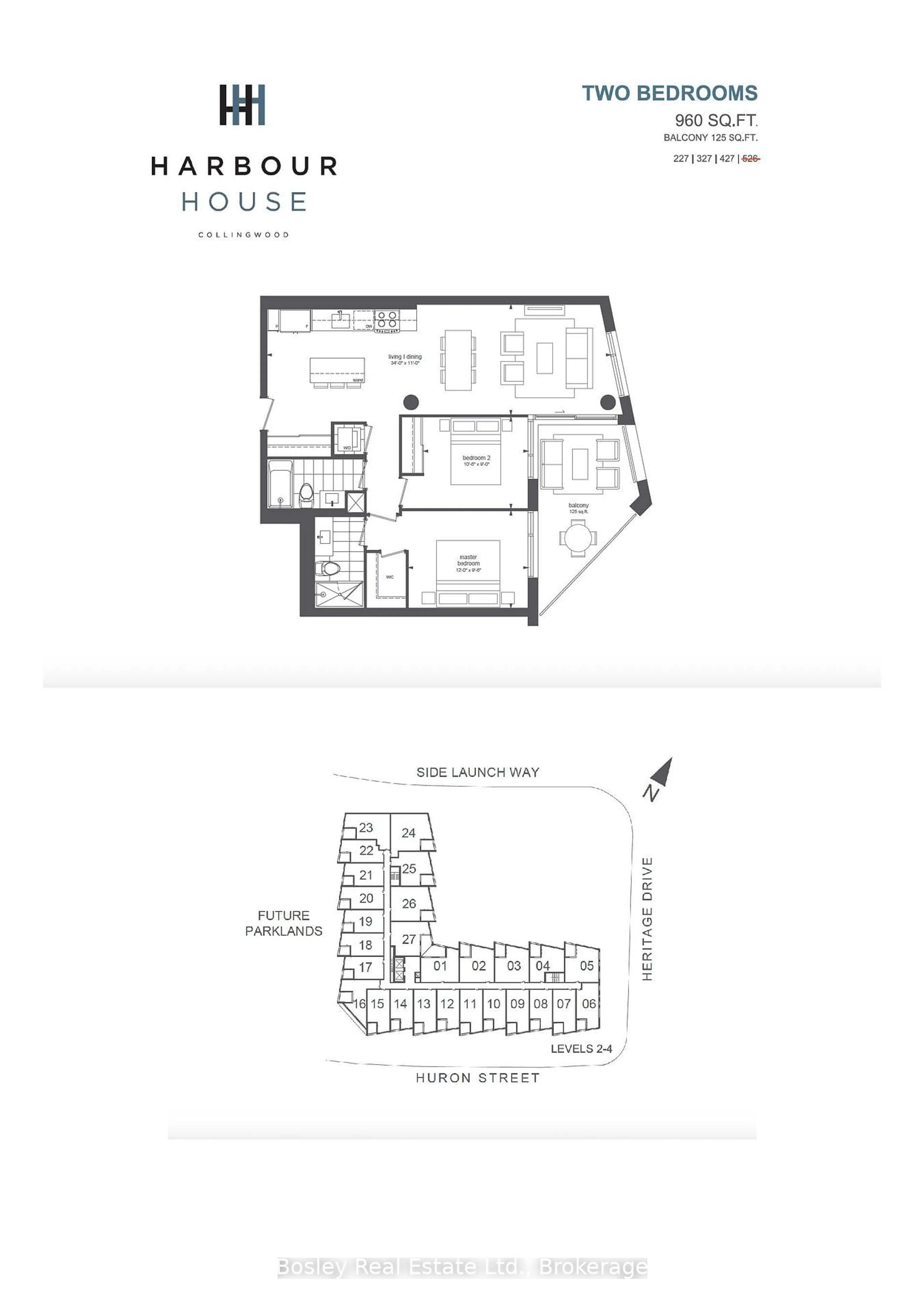 Floor plan for 31 Huron St #227, Collingwood Ontario L9Y 0E8