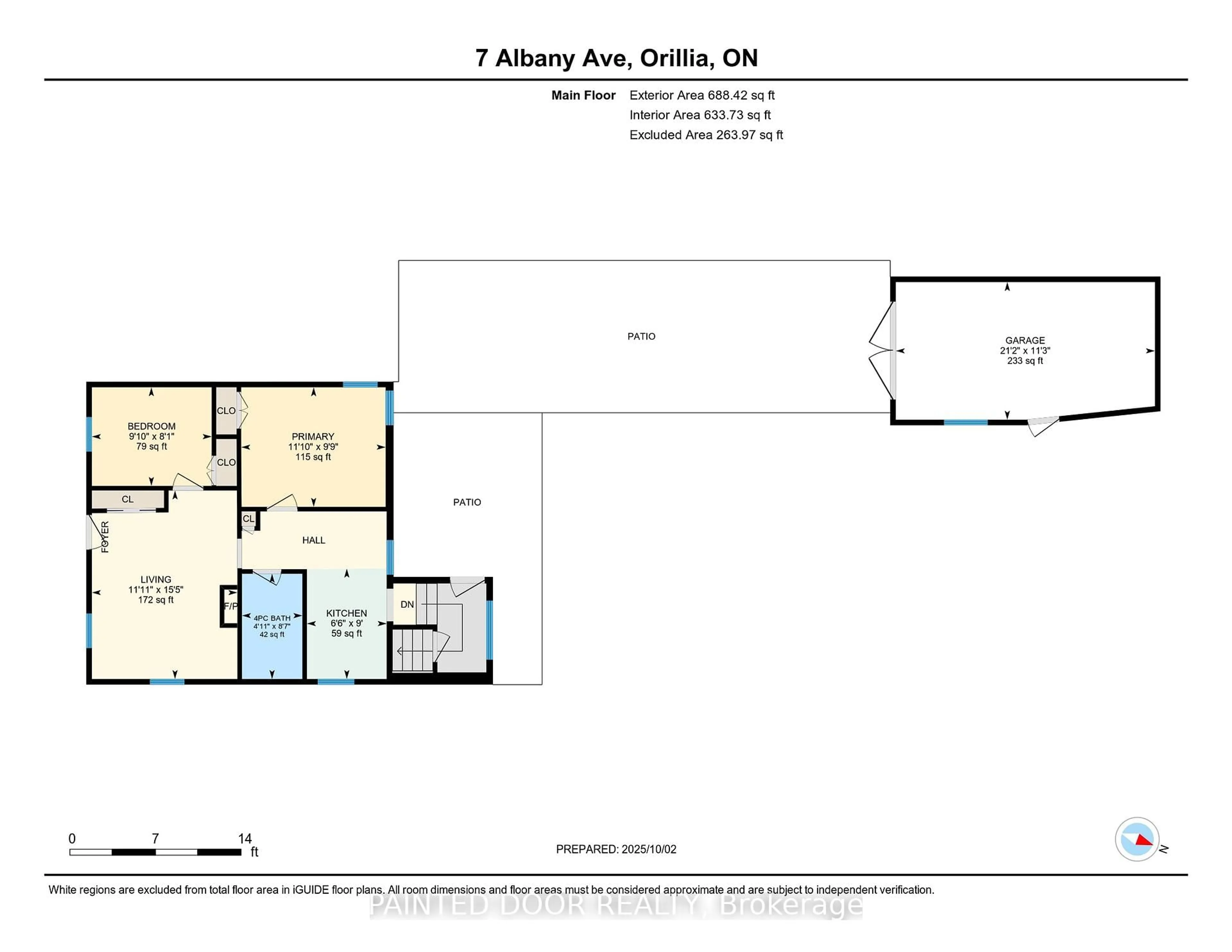 Floor plan for 7 Albany Ave, Orillia Ontario L3V 2T2