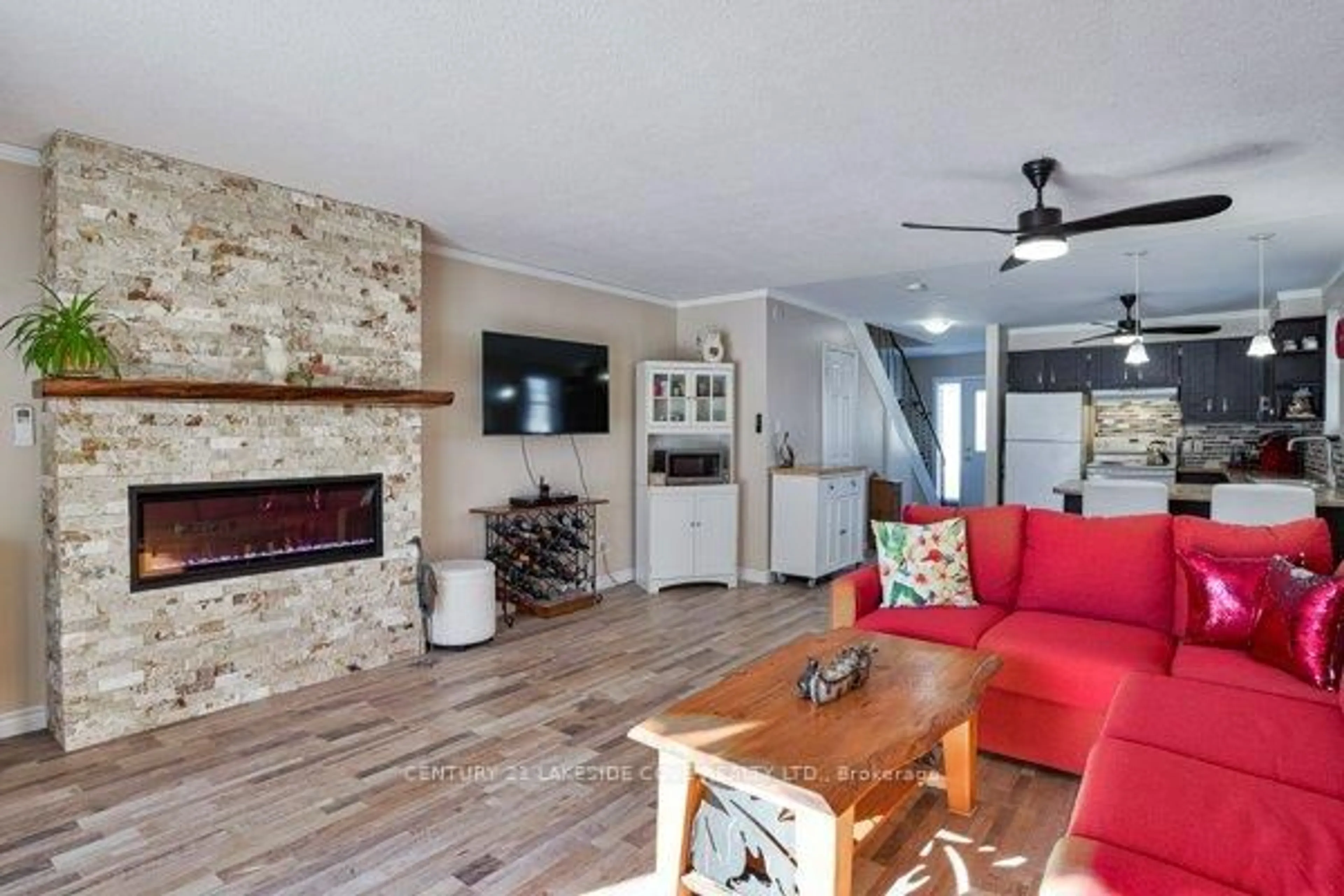 Living room with furniture, unknown for 1 Paradise Blvd #Unit 27, Ramara Ontario L0K 1B0