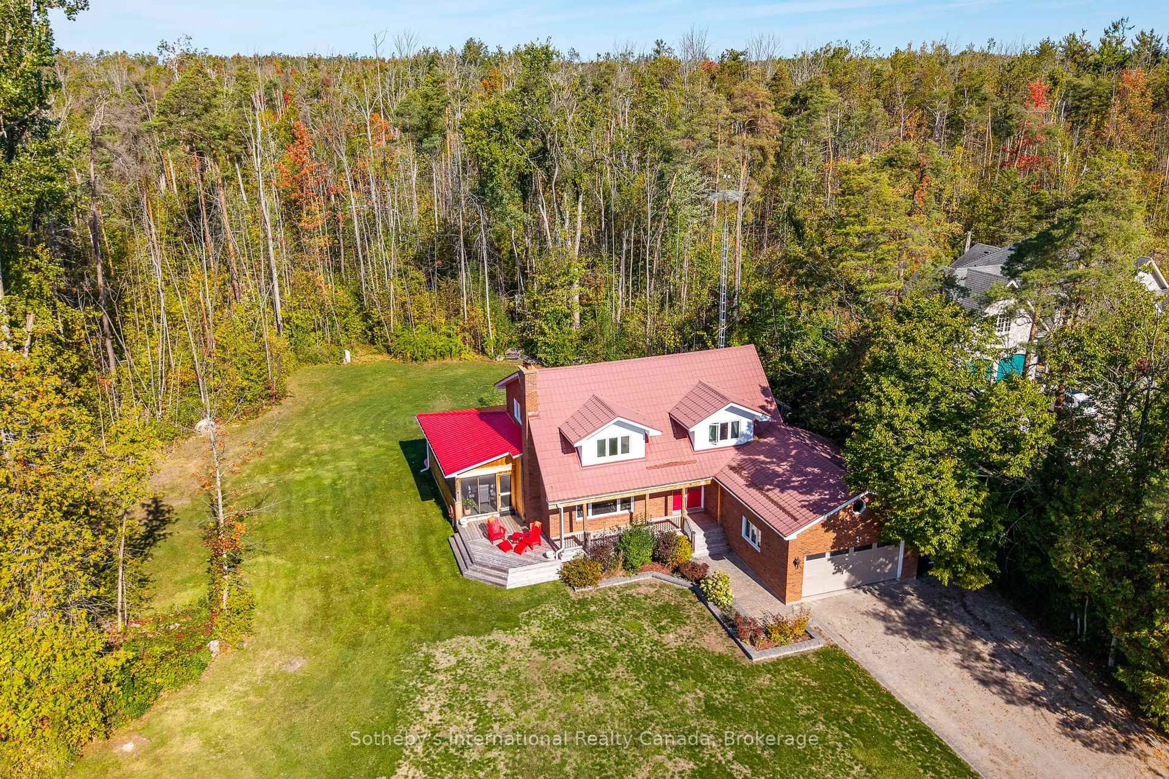 A pic from outside/outdoor area/front of a property/back of a property/a pic from drone, unknown for 126 Brambel Rd, Oro-Medonte Ontario L0L 2L0