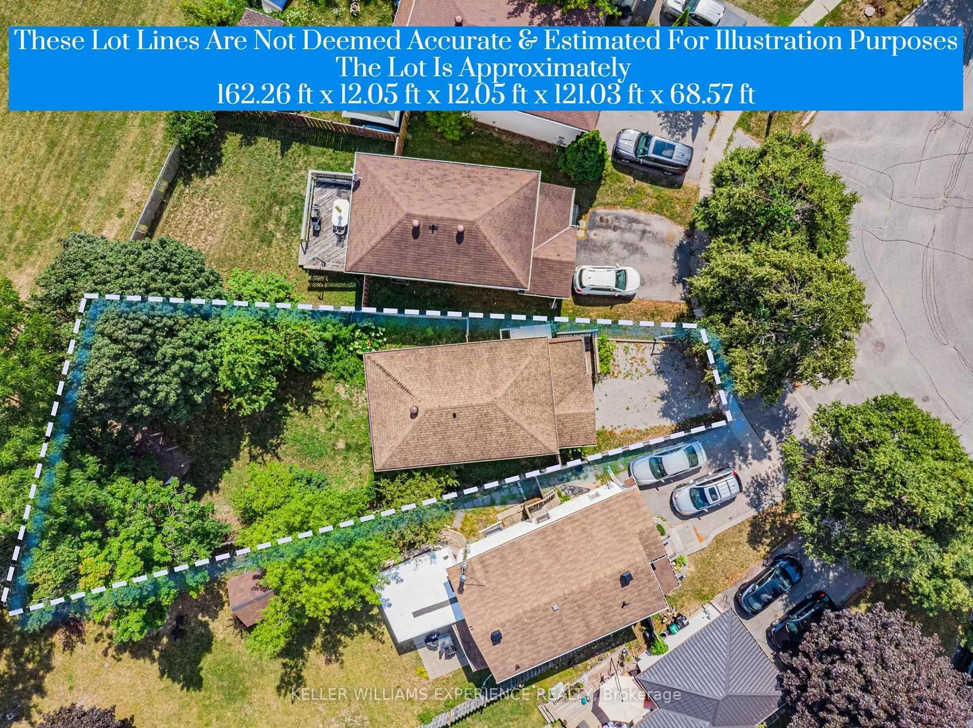 A pic from outside/outdoor area/front of a property/back of a property/a pic from drone, street for 49 Laurie Cres, Barrie Ontario L4M 6C7