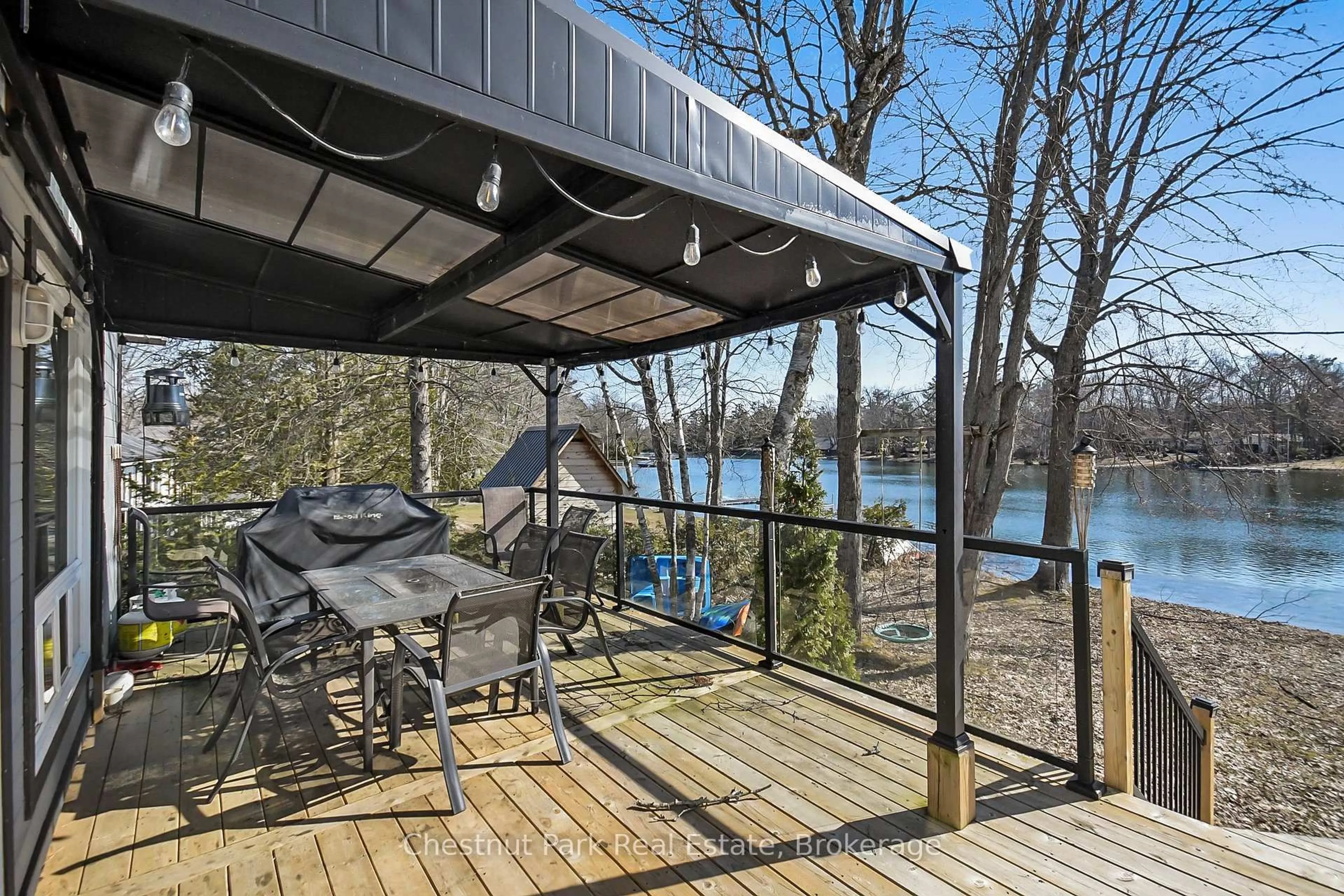 Patio, water/lake/river/ocean view for 7609 Somerset Park, Ramara Ontario L0K 2B0