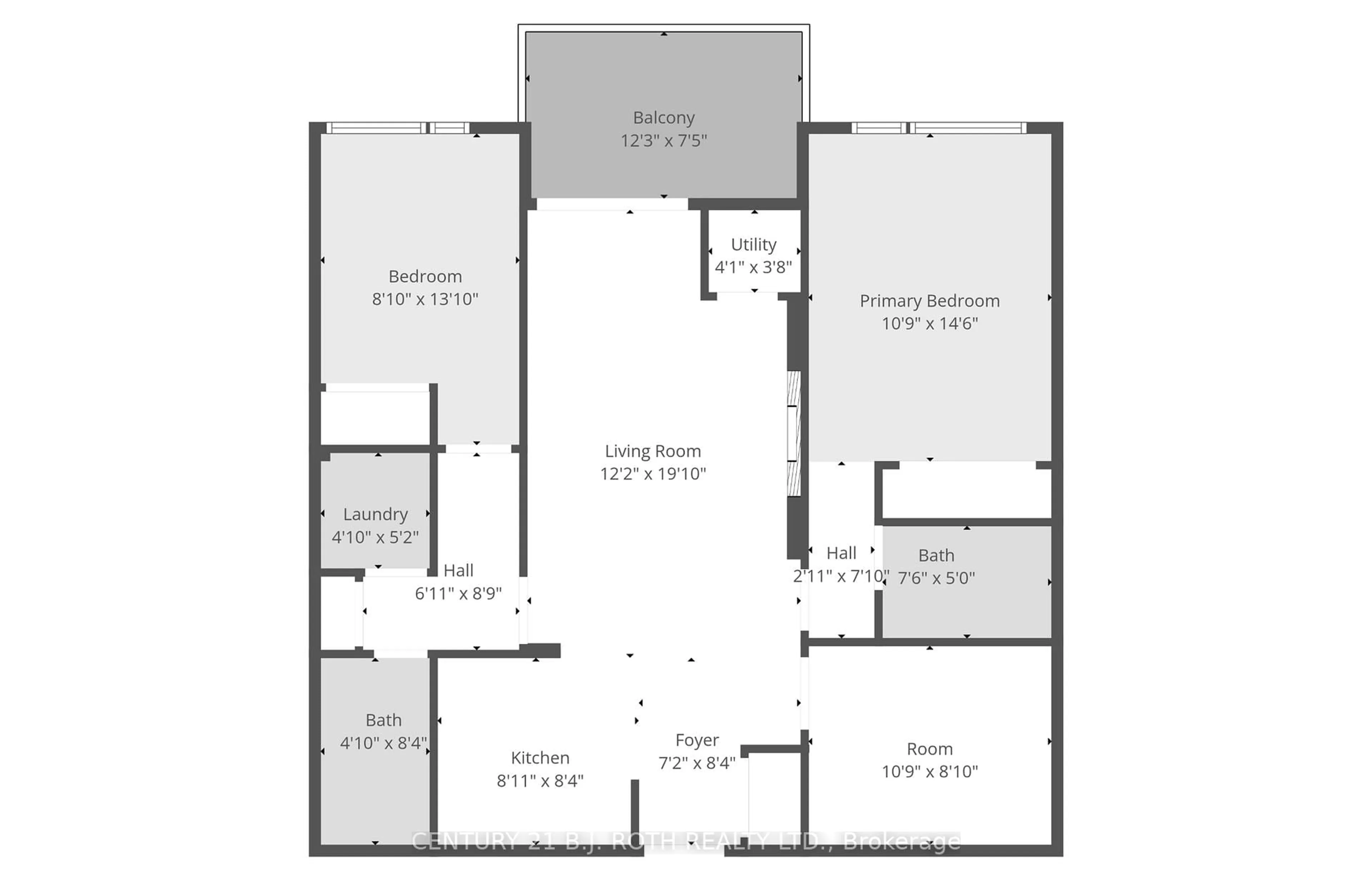 Floor plan for 300 ESSA Rd #204, Barrie Ontario L9J 0B9