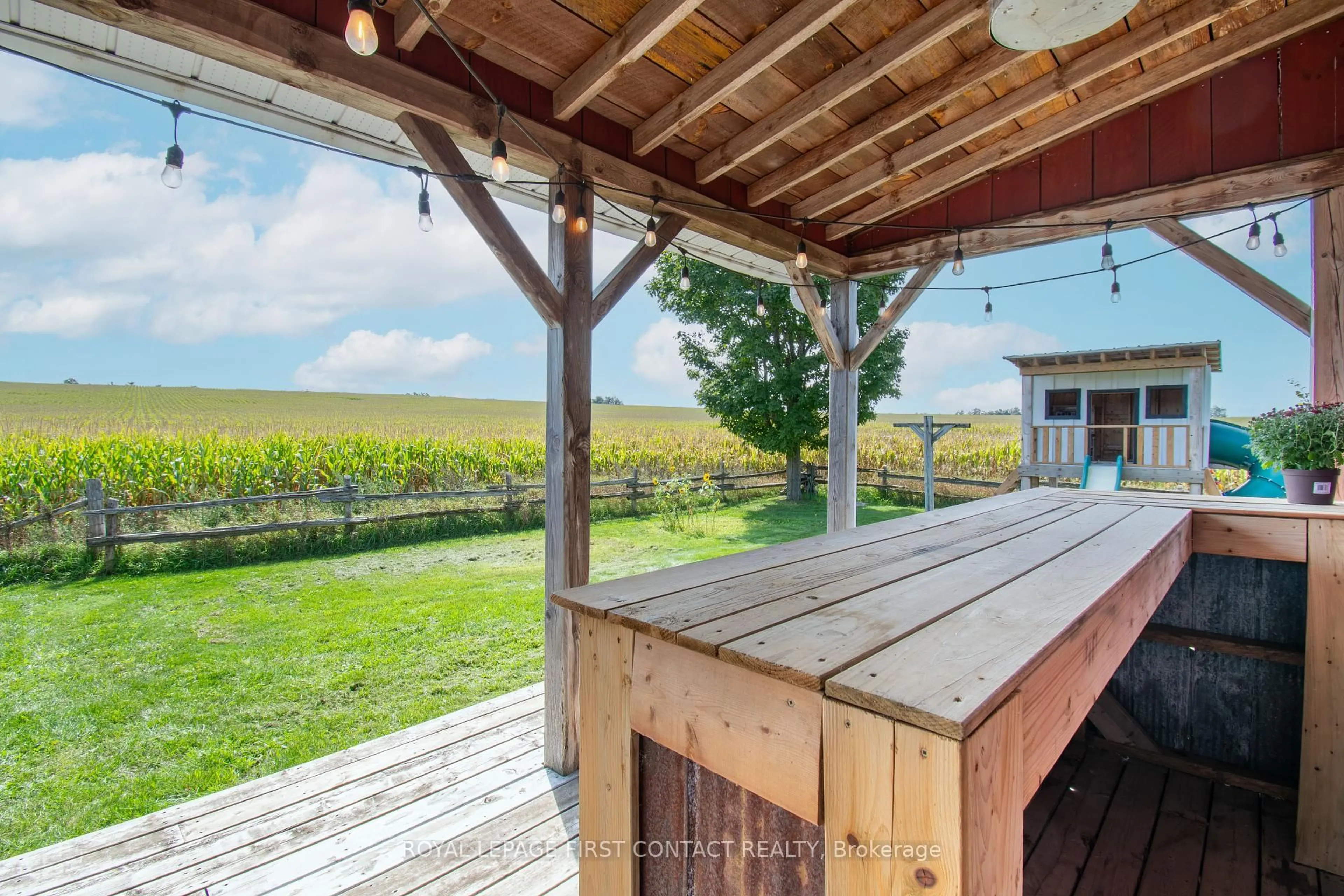 Patio, water/lake/river/ocean view for 1293 Rainbow Valley Rd, Springwater Ontario L0L 2K0