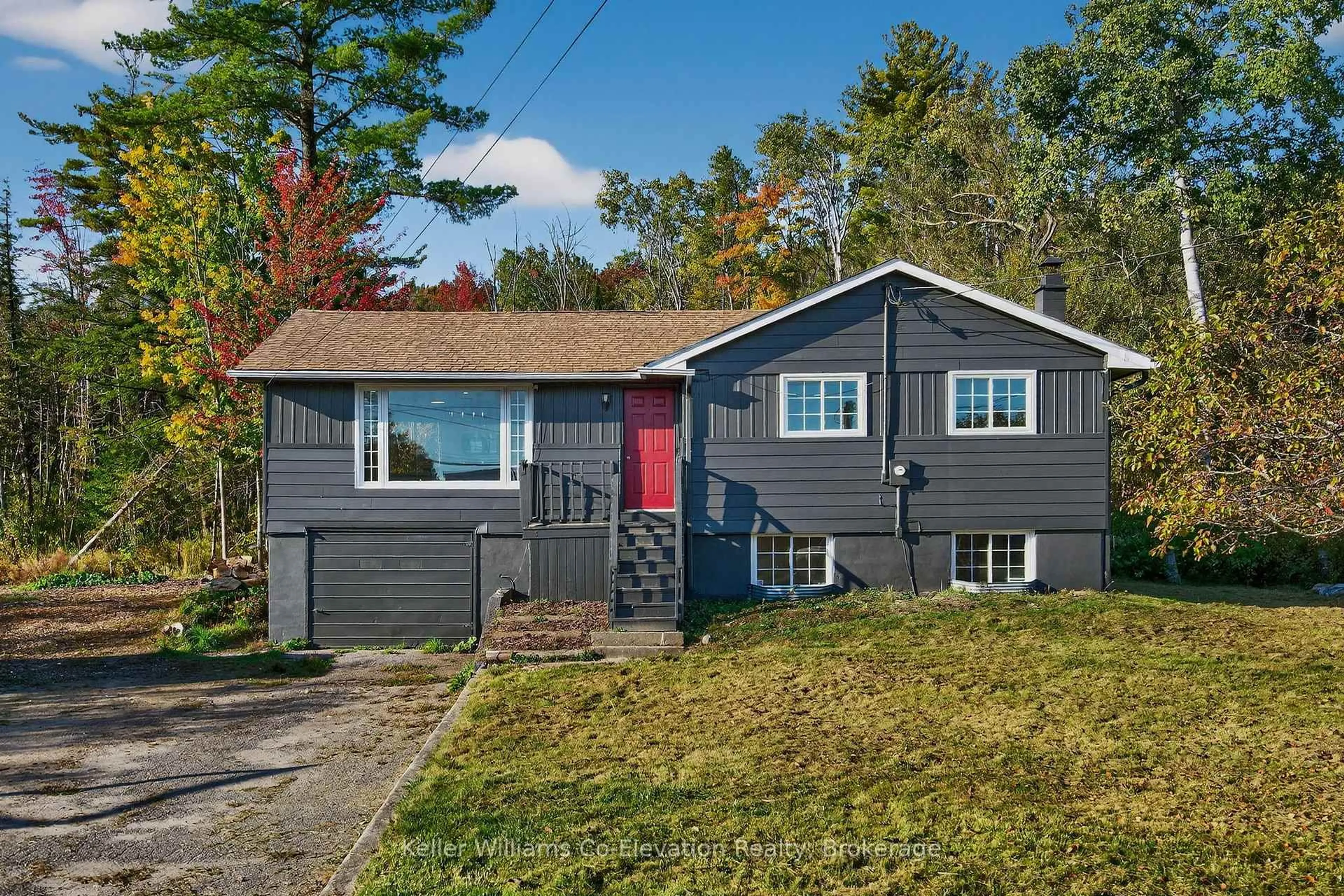 Home with vinyl exterior material, street for 556 Champlain Rd, Tiny Ontario L9M 0C2