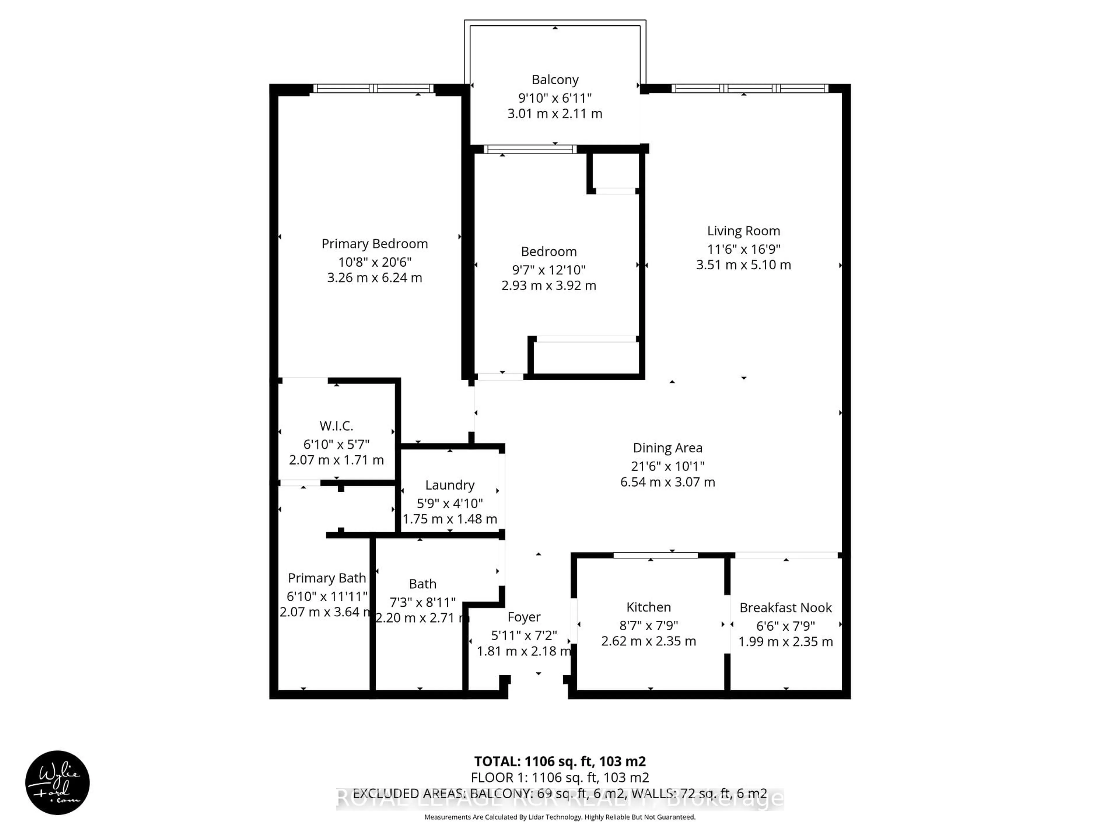 Floor plan for 65 Ellen St #905, Barrie Ontario L4N 3A5