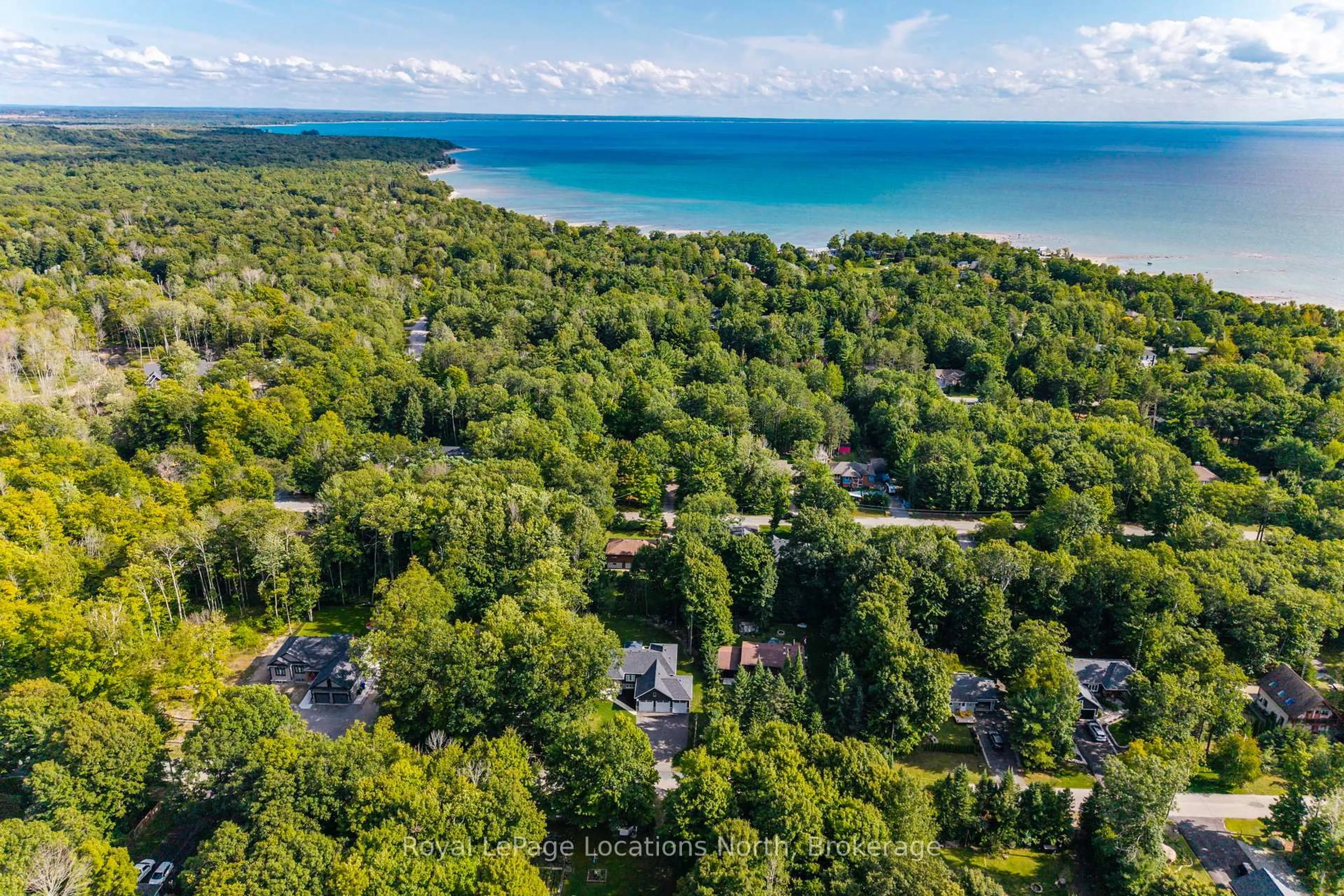 A pic from outside/outdoor area/front of a property/back of a property/a pic from drone, water/lake/river/ocean view for 15 Pinecone Ave, Tiny Ontario L9M 0J2