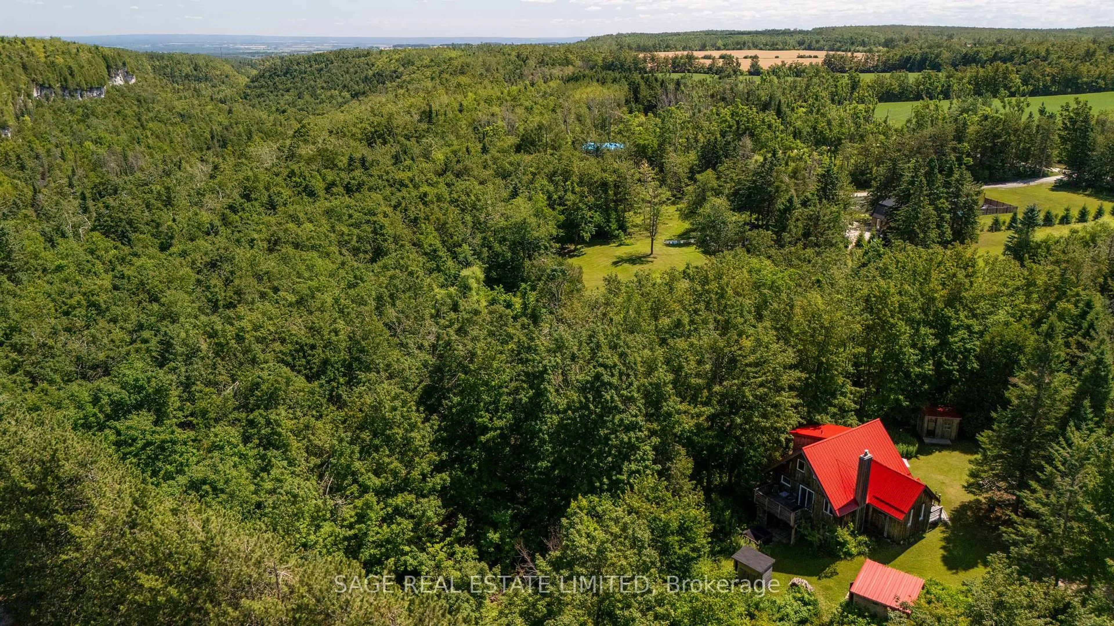 A pic from outside/outdoor area/front of a property/back of a property/a pic from drone, forest/trees view for 9324 Ewing Rd, Clearview Ontario N0C 1M0