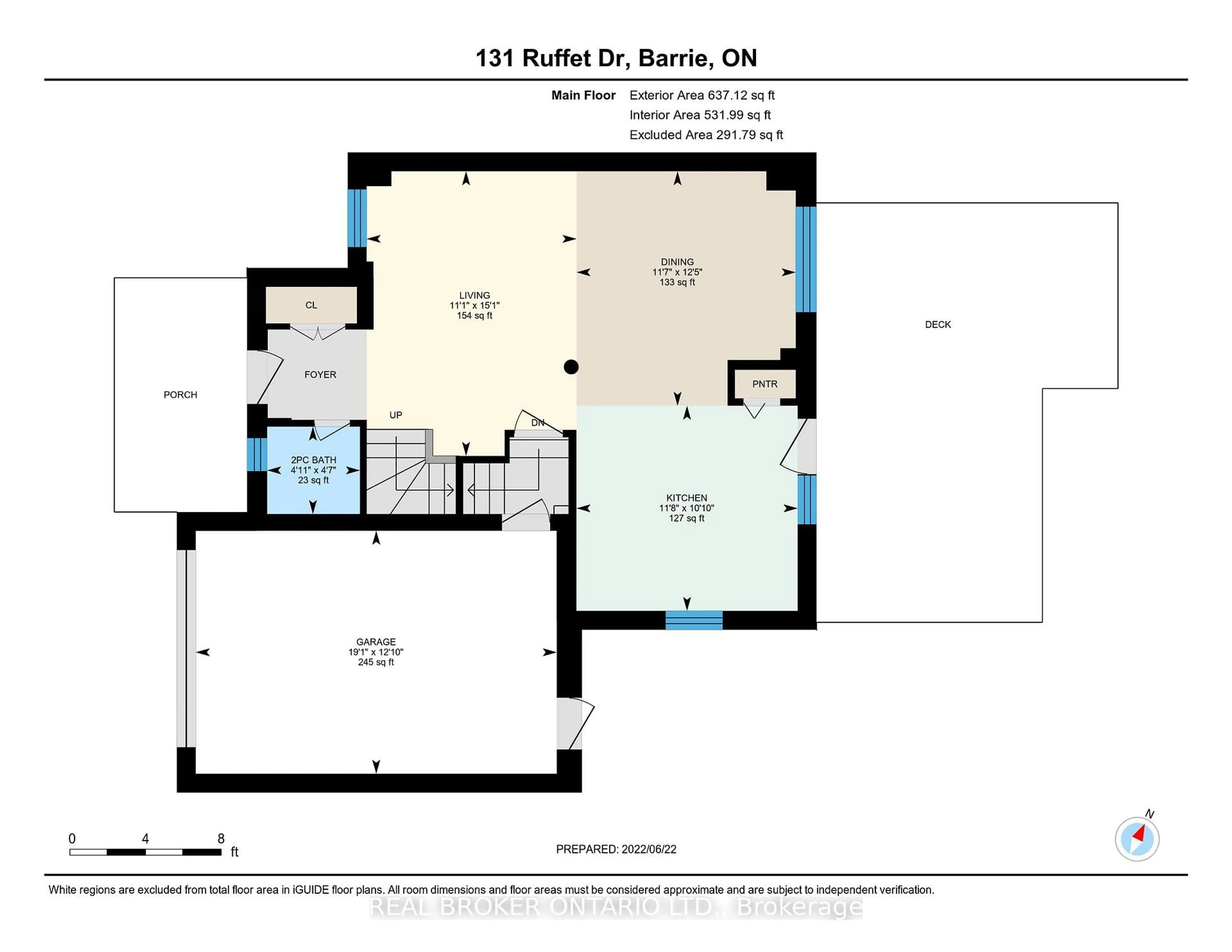 Floor plan for 131 Ruffet Dr, Barrie Ontario L4N 0N6